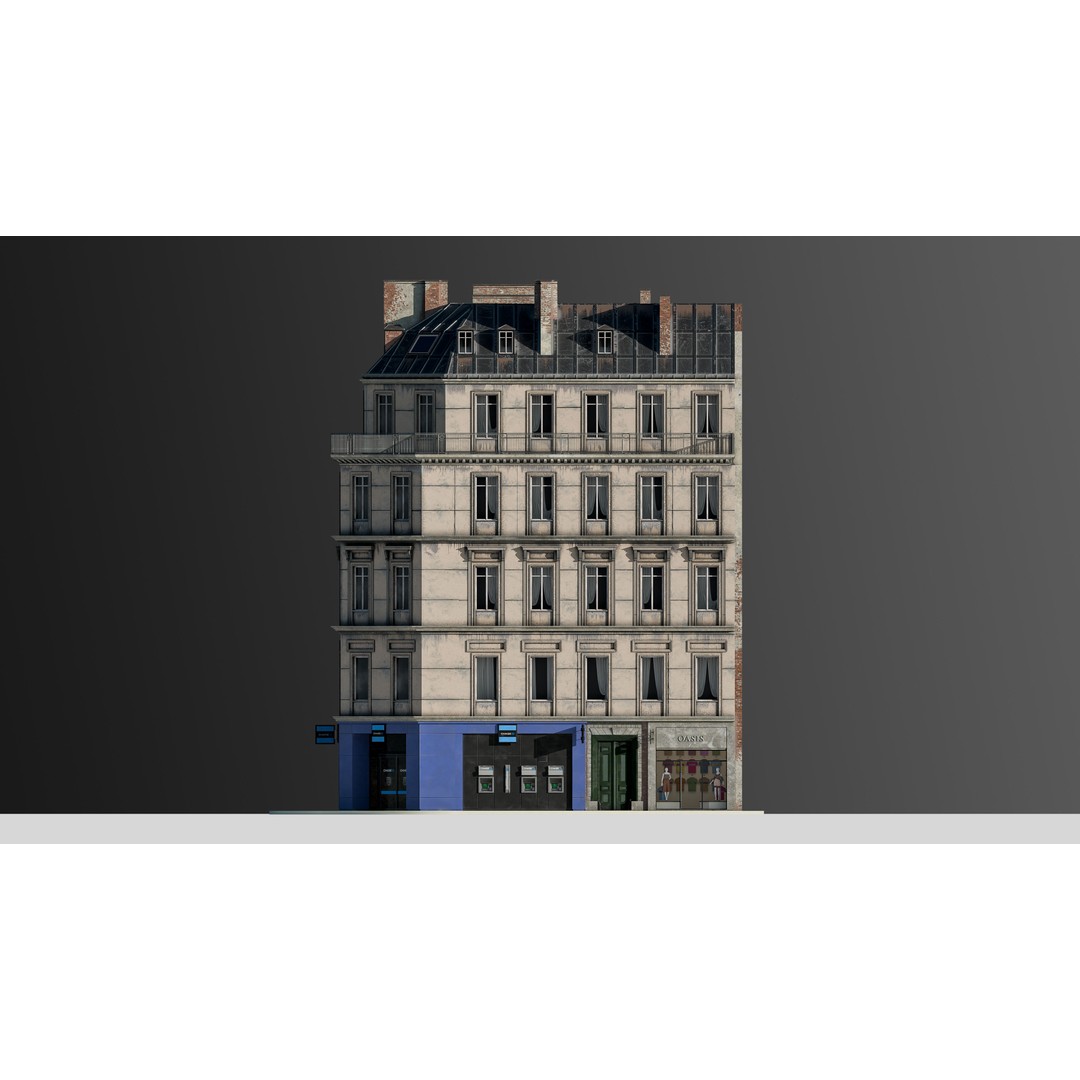 European Commercial Bank 3D Model – PBR Architectural Asset, Blender - View 33