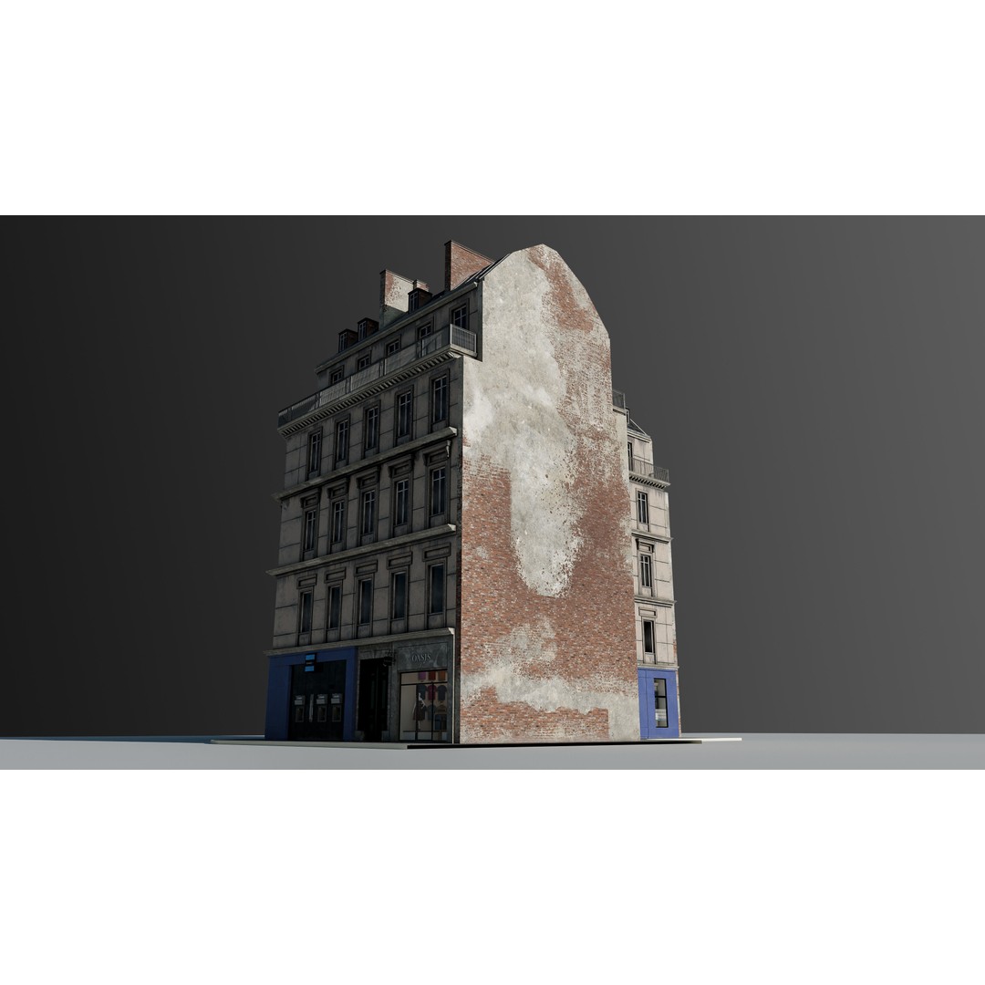 European Commercial Bank 3D Model – PBR Architectural Asset, Blender - View 5