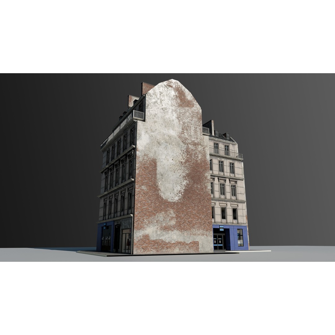 European Commercial Bank 3D Model – PBR Architectural Asset, Blender - View 6