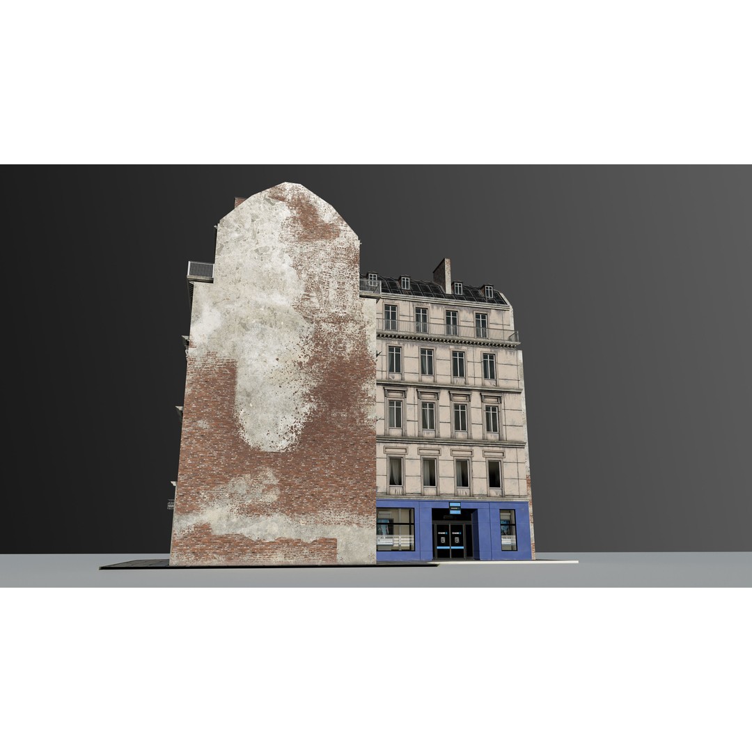 European Commercial Bank 3D Model – PBR Architectural Asset, Blender - View 7