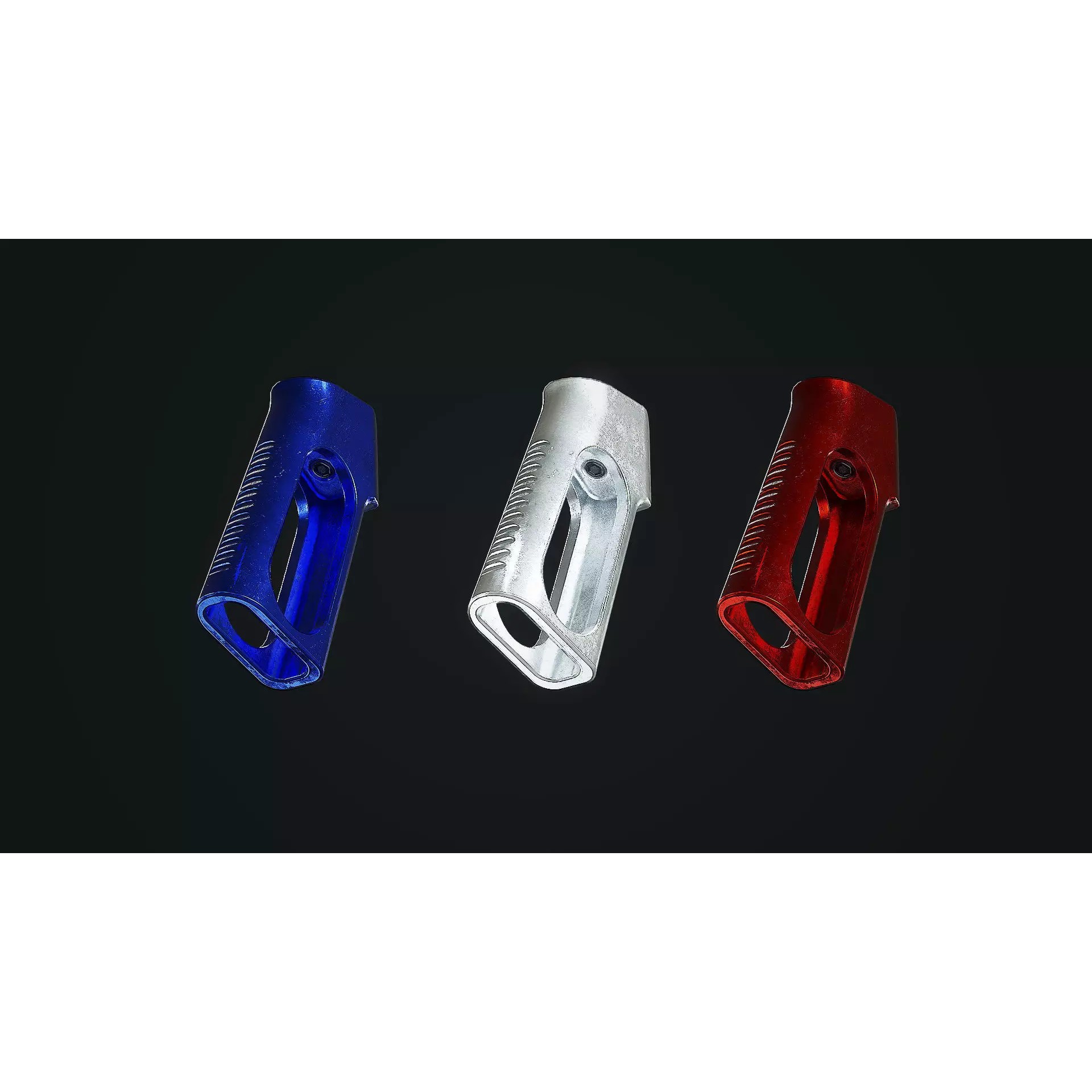 AR15 Skeleton Pistol Grip - Low-Poly Game-Ready 3D Model - View 3