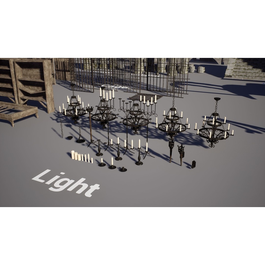 Medieval Dungeon 3D Model – Low Poly Game Ready Asset for Unity, Unreal - View 12
