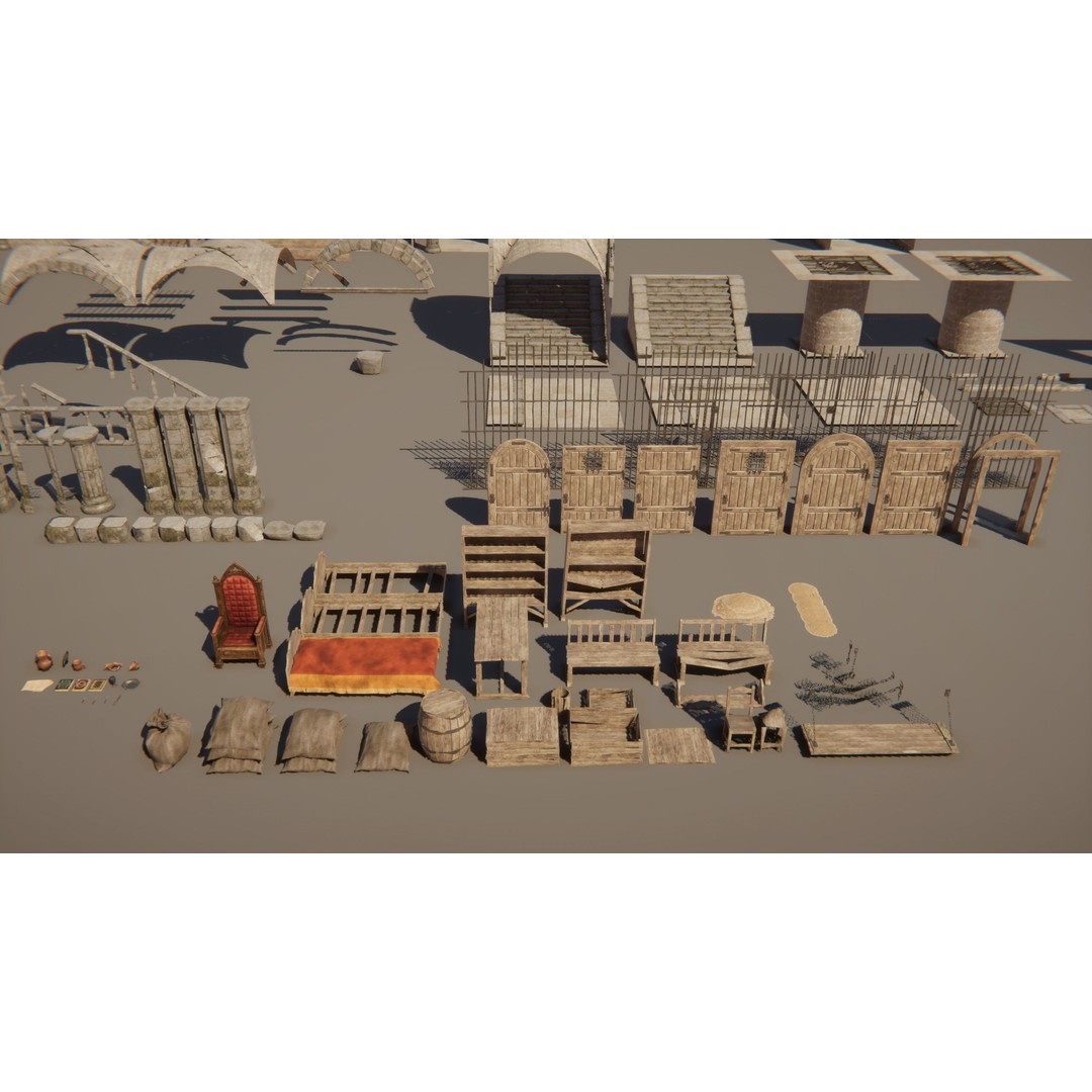 Medieval Dungeon 3D Model – Low Poly Game Ready Asset for Unity, Unreal - View 18