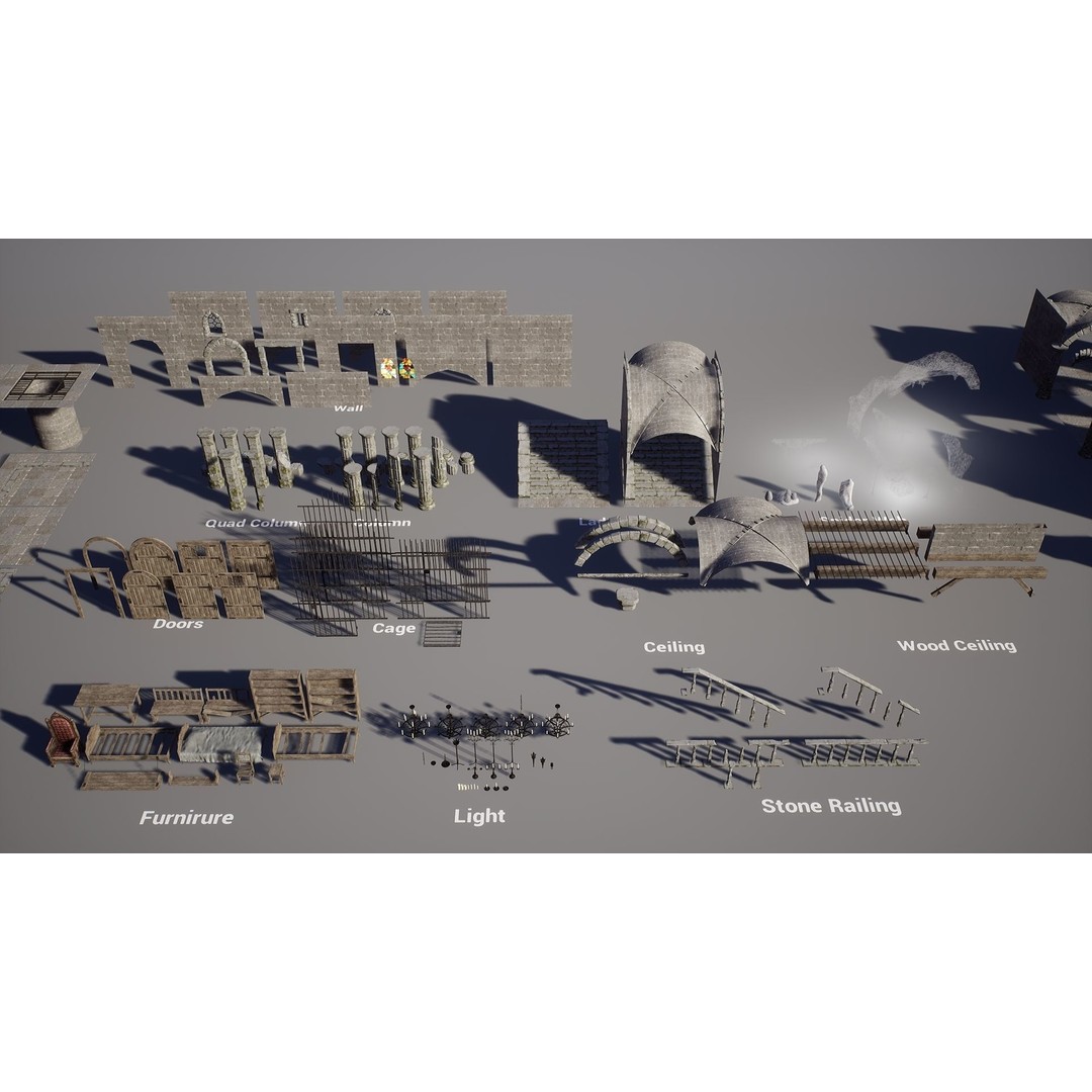 Medieval Dungeon 3D Model – Low Poly Game Ready Asset for Unity, Unreal - View 9