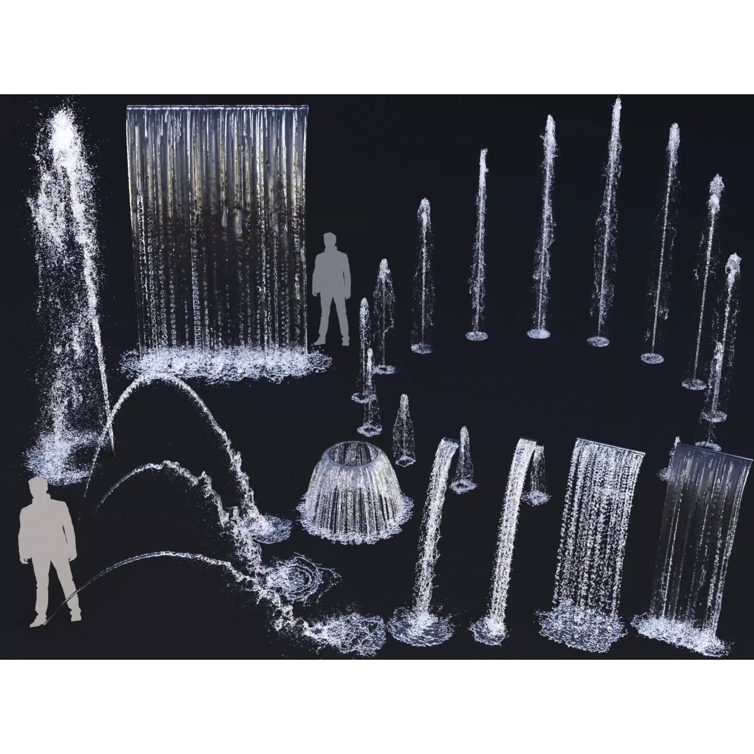 Water Collection 3D Model – 26 Waterfalls and Fountains, FBX, OBJ - View 2