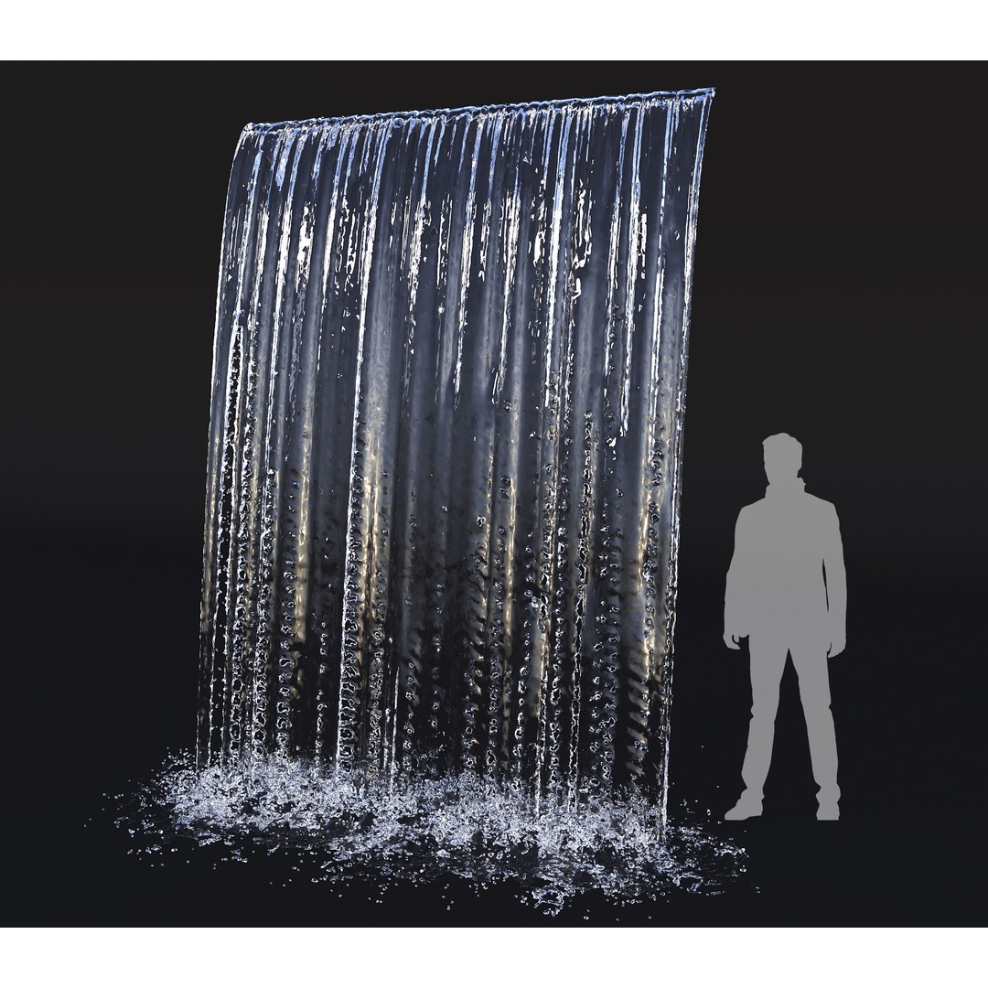 Water Collection 3D Model – 26 Waterfalls and Fountains, FBX, OBJ - View 4
