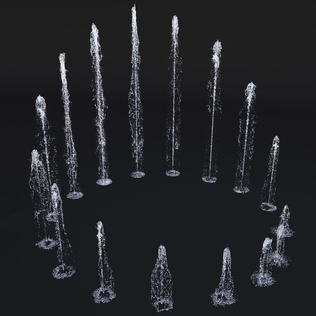 Water Collection 3D Model – 26 Waterfalls and Fountains, FBX, OBJ - View 5