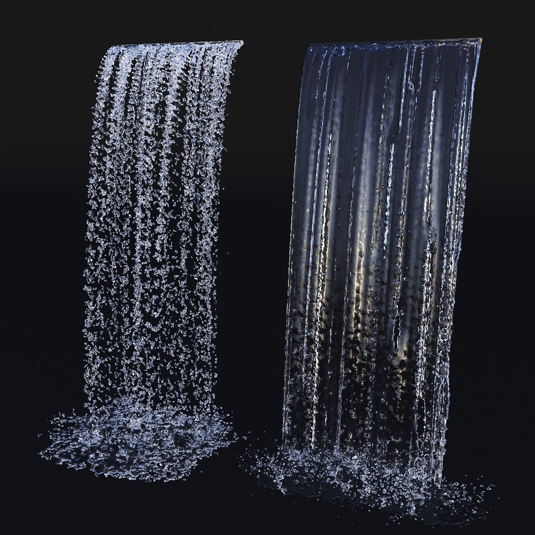 Water Collection 3D Model – 26 Waterfalls and Fountains, FBX, OBJ - View 6