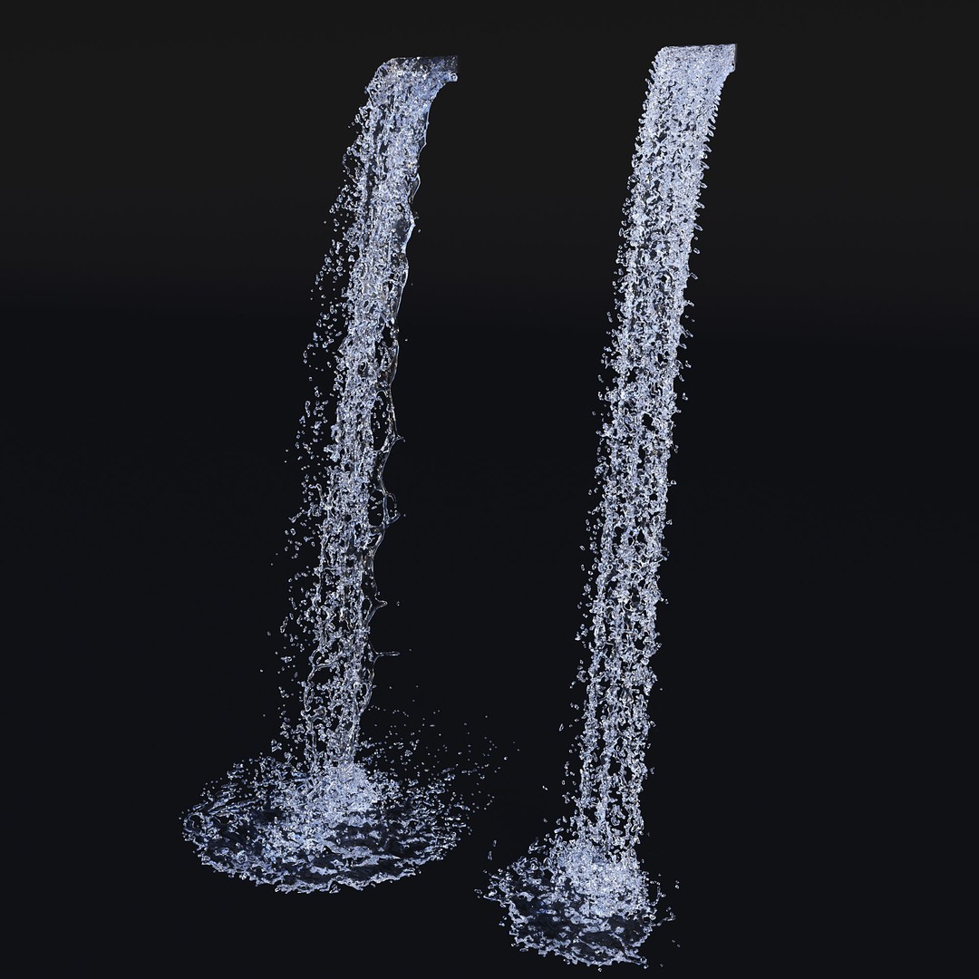 Water Collection 3D Model – 26 Waterfalls and Fountains, FBX, OBJ - View 7