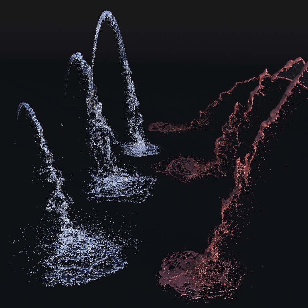 Water Collection 3D Model – 26 Waterfalls and Fountains, FBX, OBJ - View 8