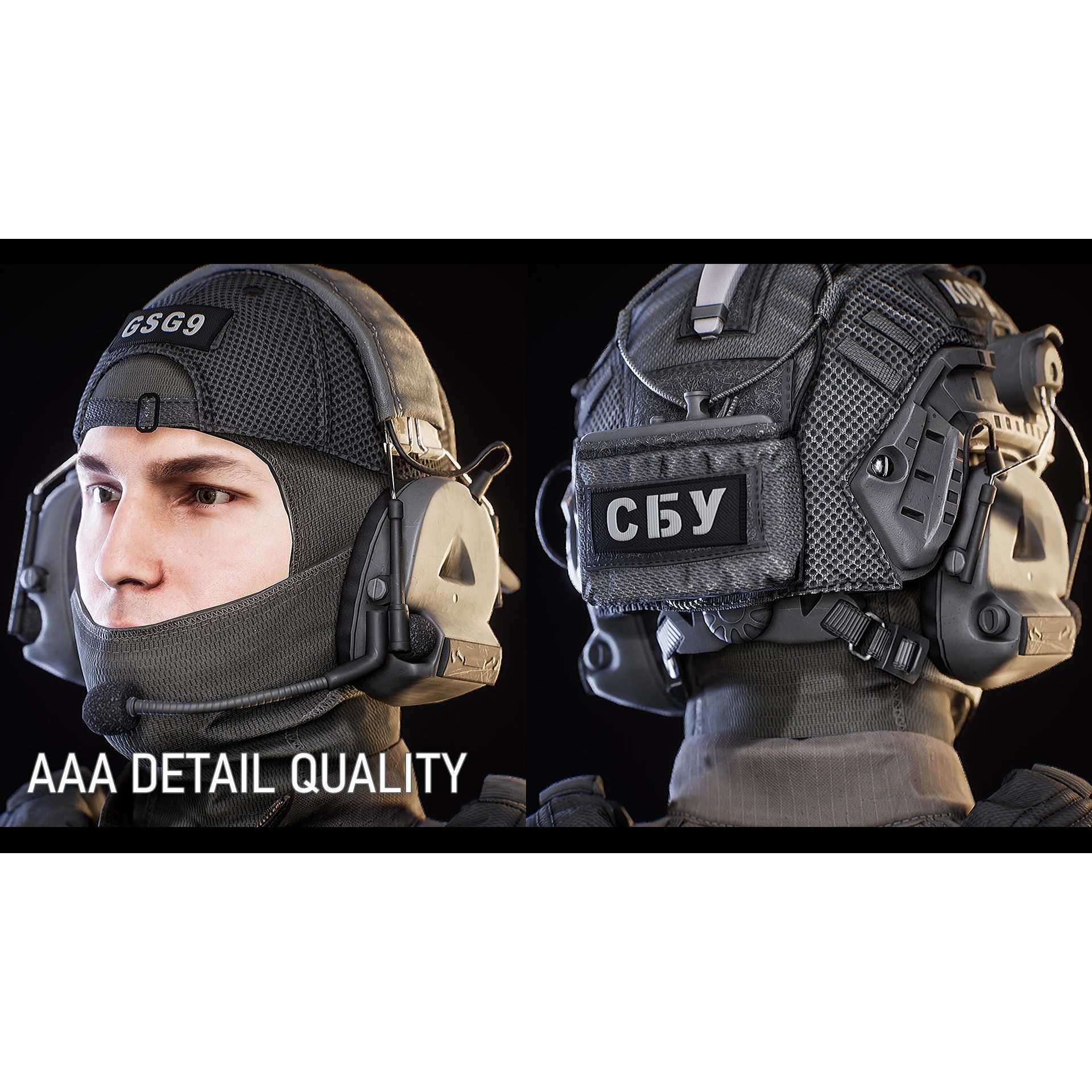 AAA Modular Soldier Pack - Low-Poly Game-Ready 3D Model - View 10