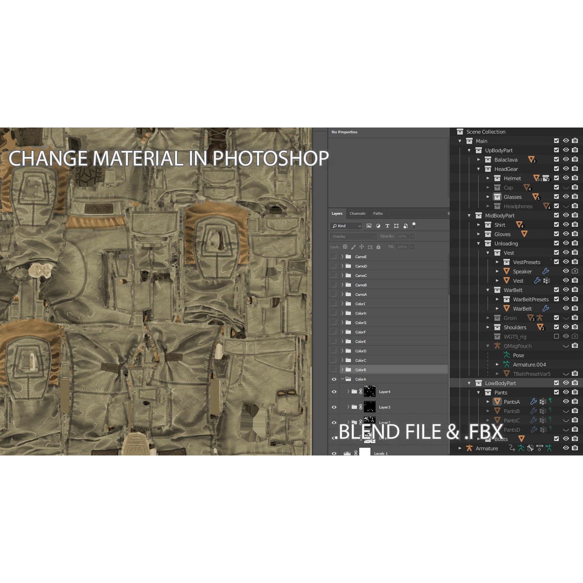 AAA Modular Soldier Pack - Low-Poly Game-Ready 3D Model - View 12