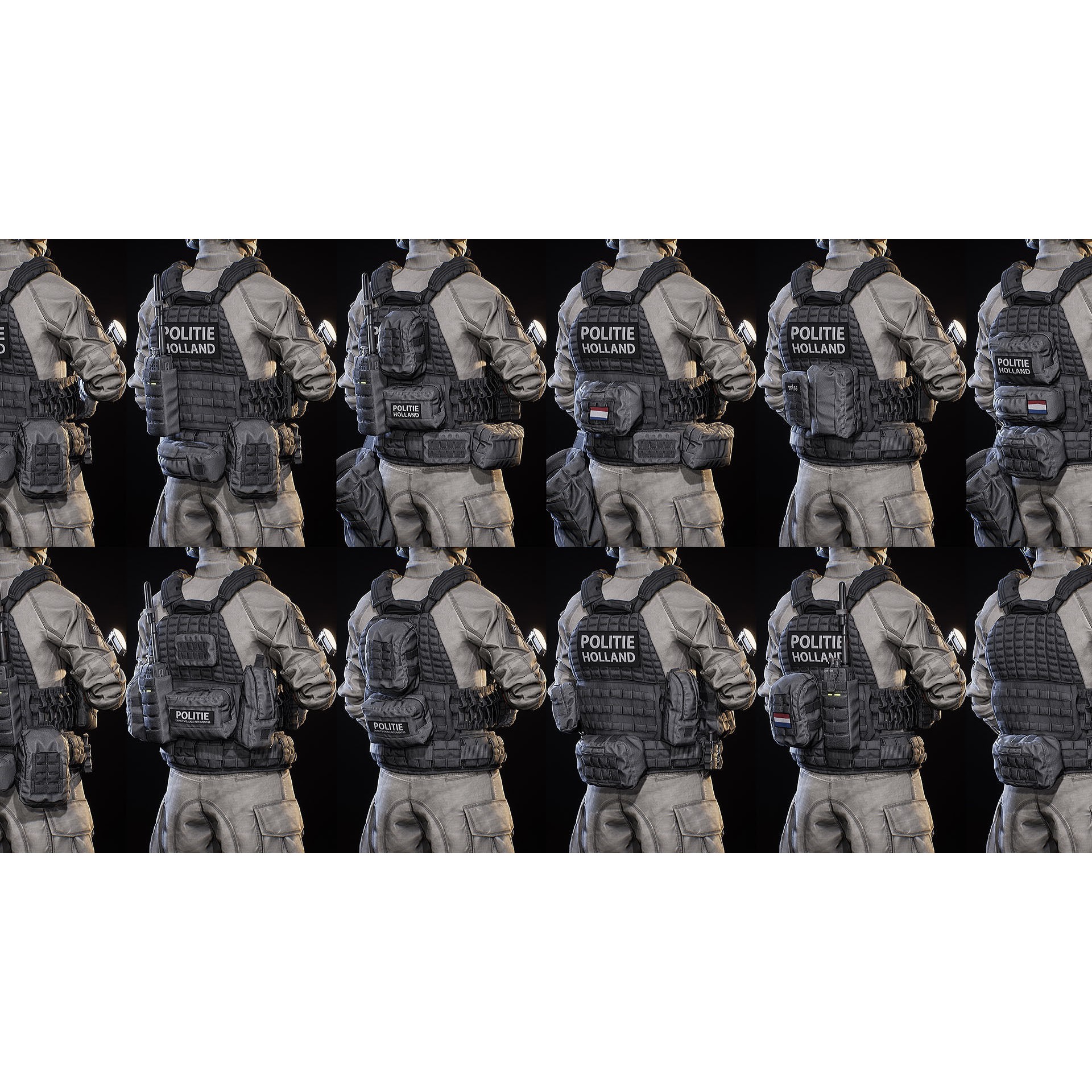 AAA Modular Soldier Pack - Low-Poly Game-Ready 3D Model - View 13