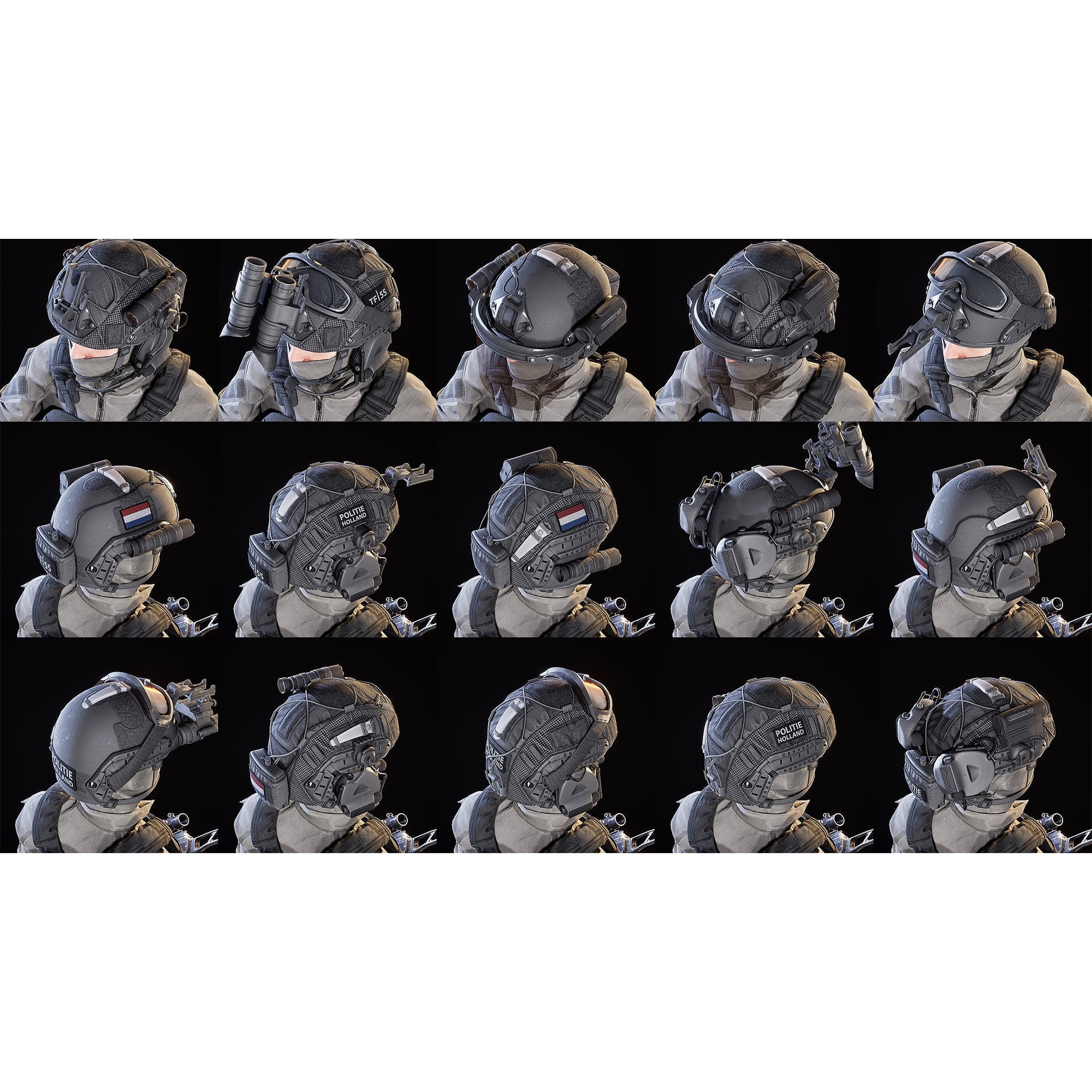 AAA Modular Soldier Pack - Low-Poly Game-Ready 3D Model - View 15