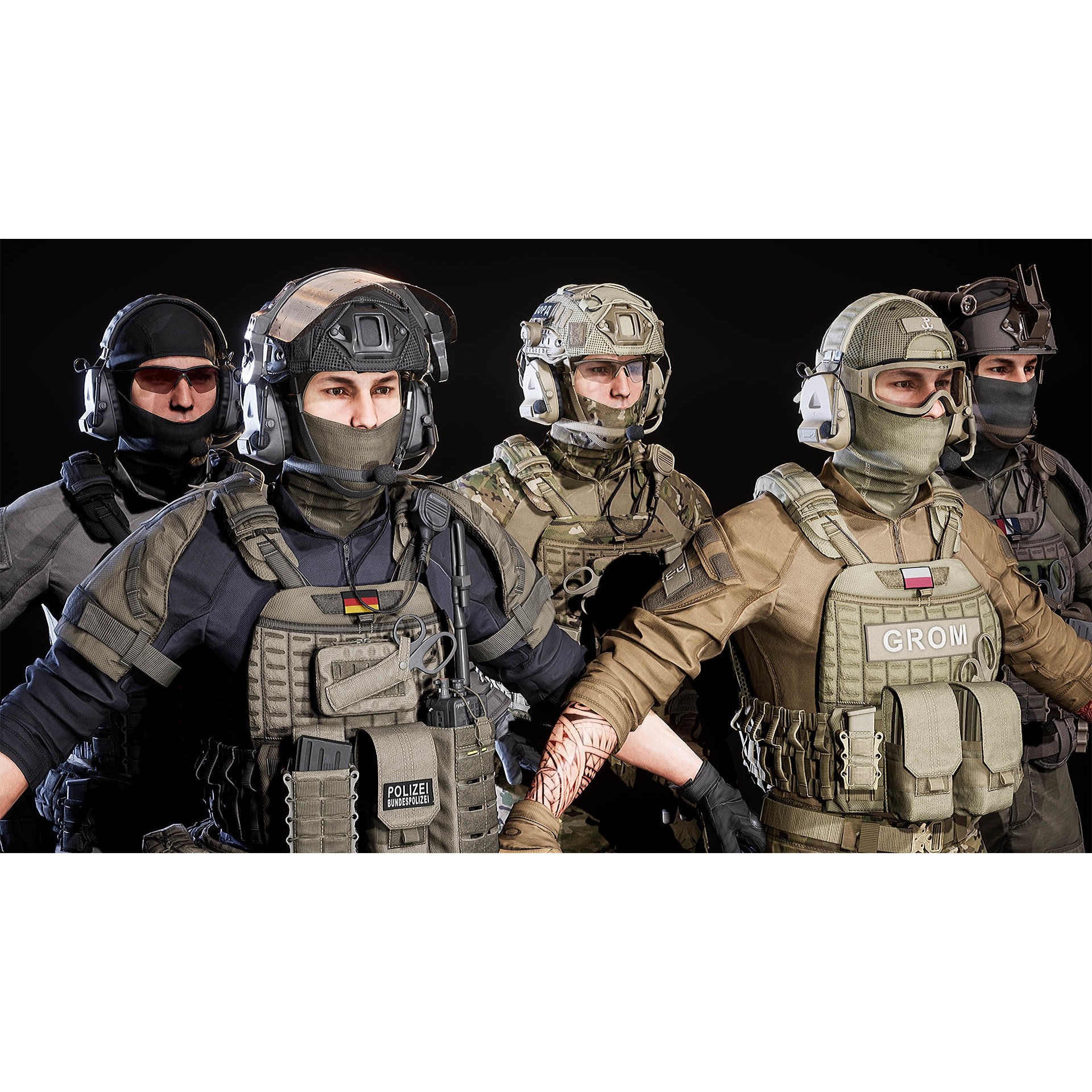 AAA Modular Soldier Pack - Low-Poly Game-Ready 3D Model - View 4