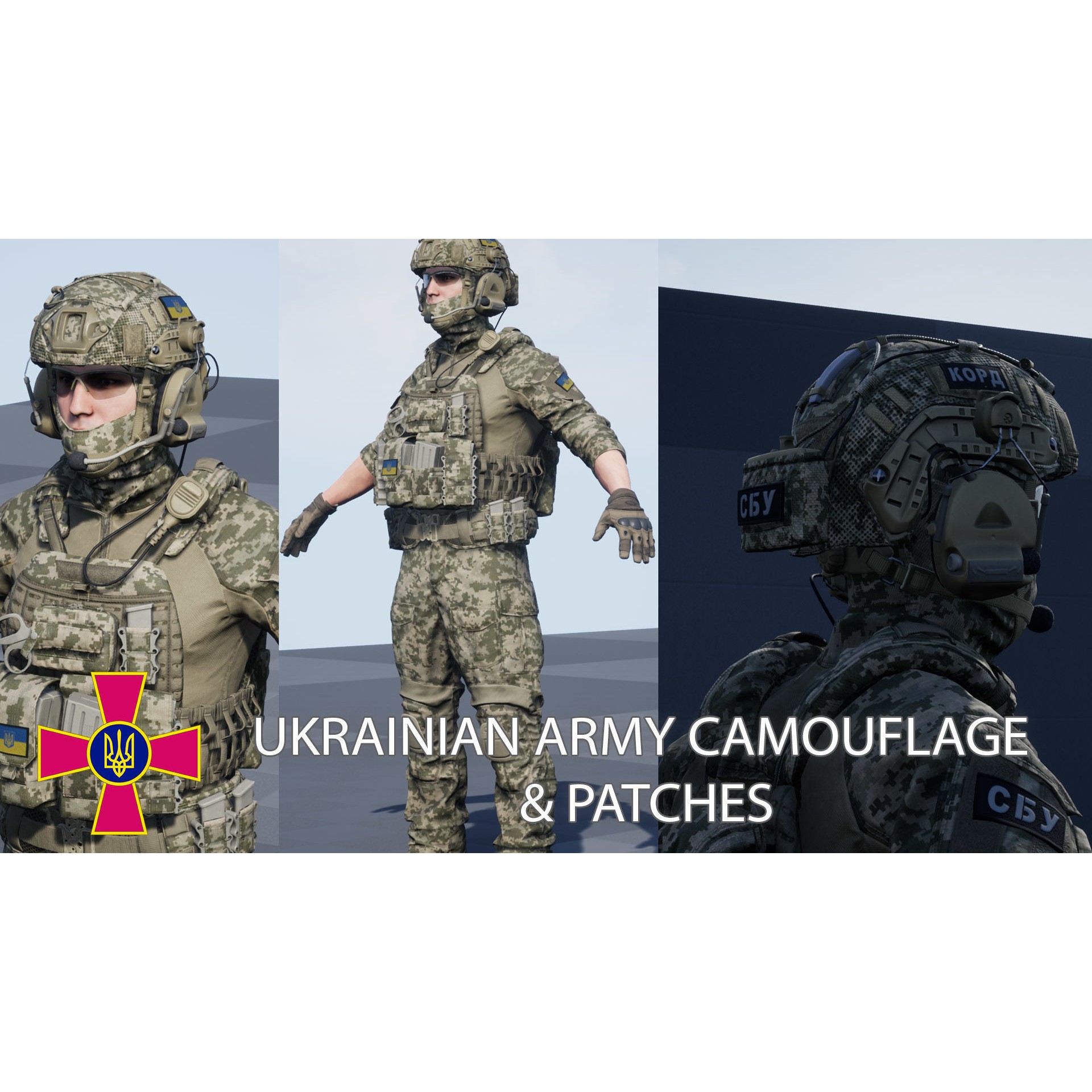AAA Modular Soldier Pack - Low-Poly Game-Ready 3D Model - View 6