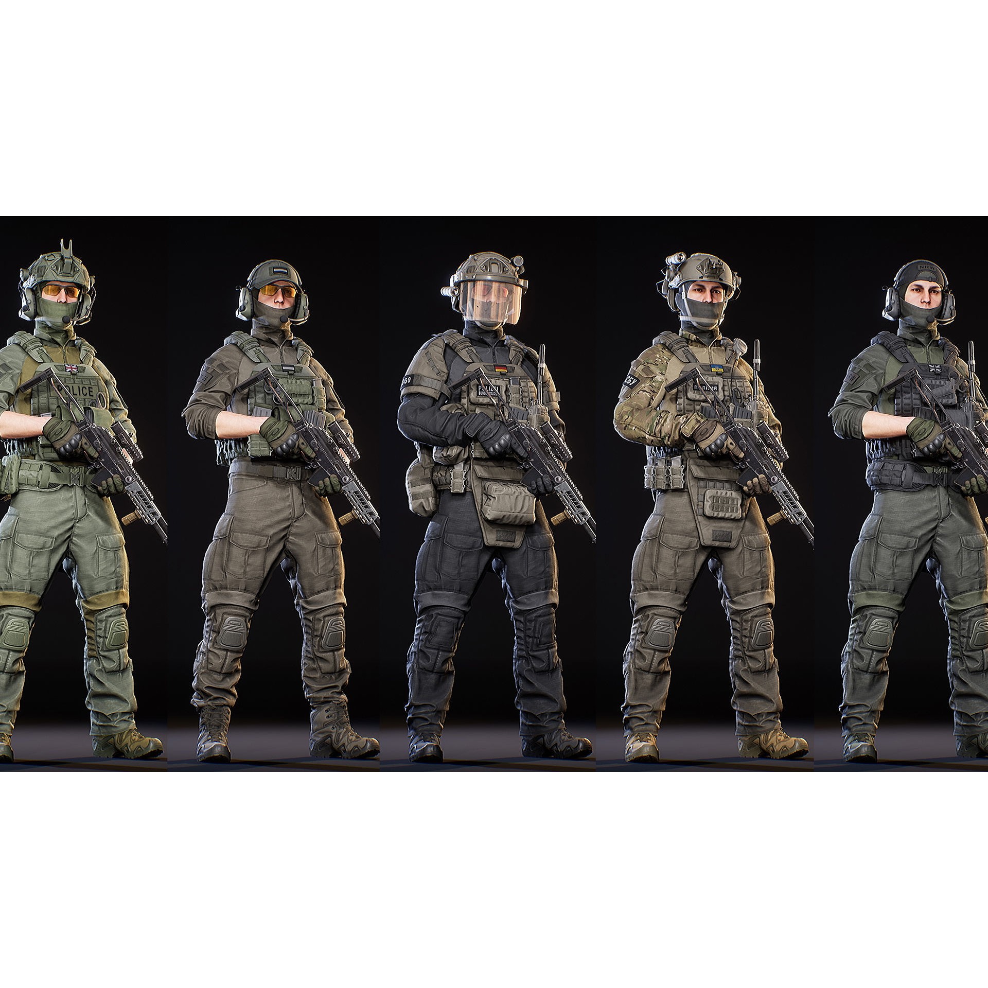 AAA Modular Soldier Pack - Low-Poly Game-Ready 3D Model - View 8