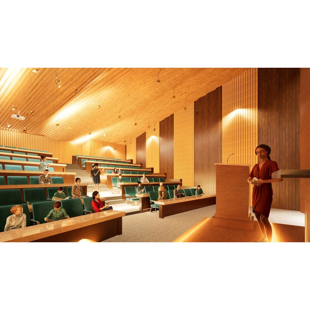 Lecture Hall 3D Model – Low Poly Auditorium with Acoustics, FBX, OBJ