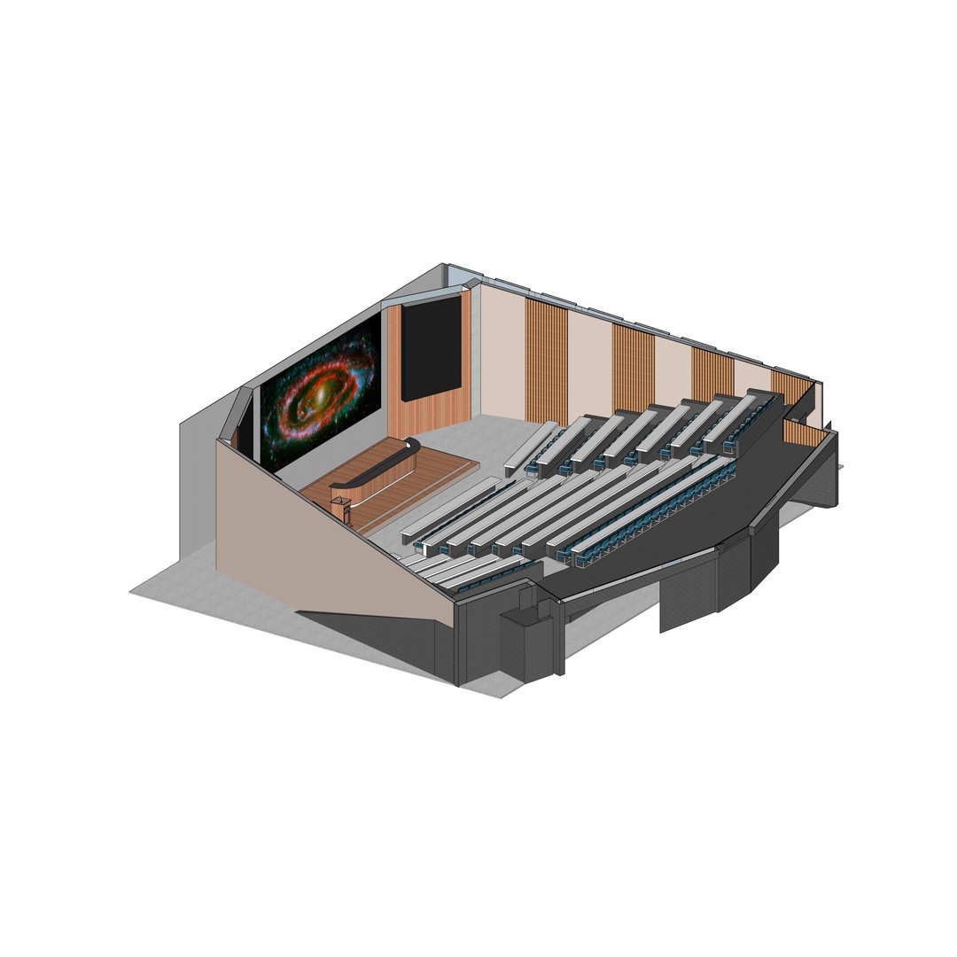 Lecture Hall 3D Model – Low Poly Auditorium with Acoustics, FBX, OBJ - View 13