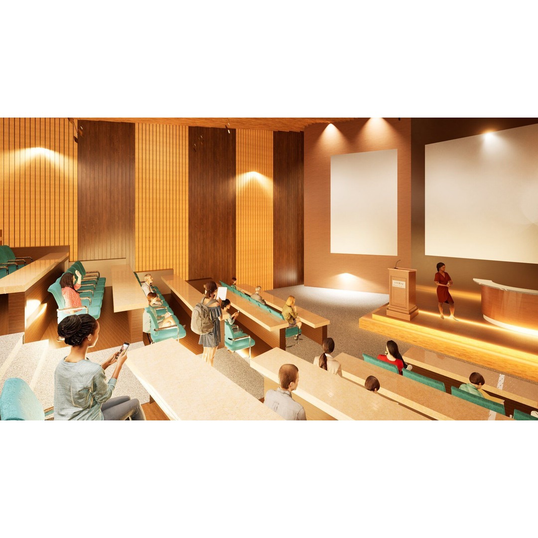 Lecture Hall 3D Model – Low Poly Auditorium with Acoustics, FBX, OBJ - View 23