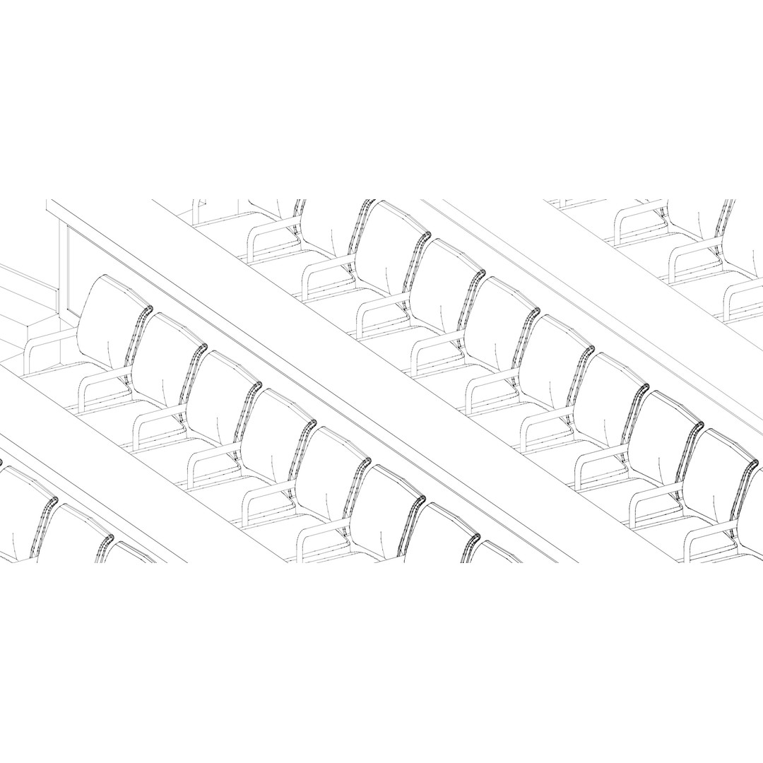 Lecture Hall 3D Model – Low Poly Auditorium with Acoustics, FBX, OBJ - View 24