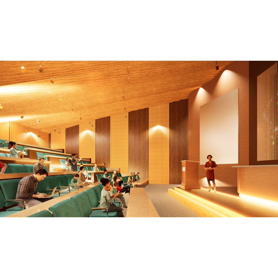 Lecture Hall 3D Model – Low Poly Auditorium with Acoustics, FBX, OBJ - View 34