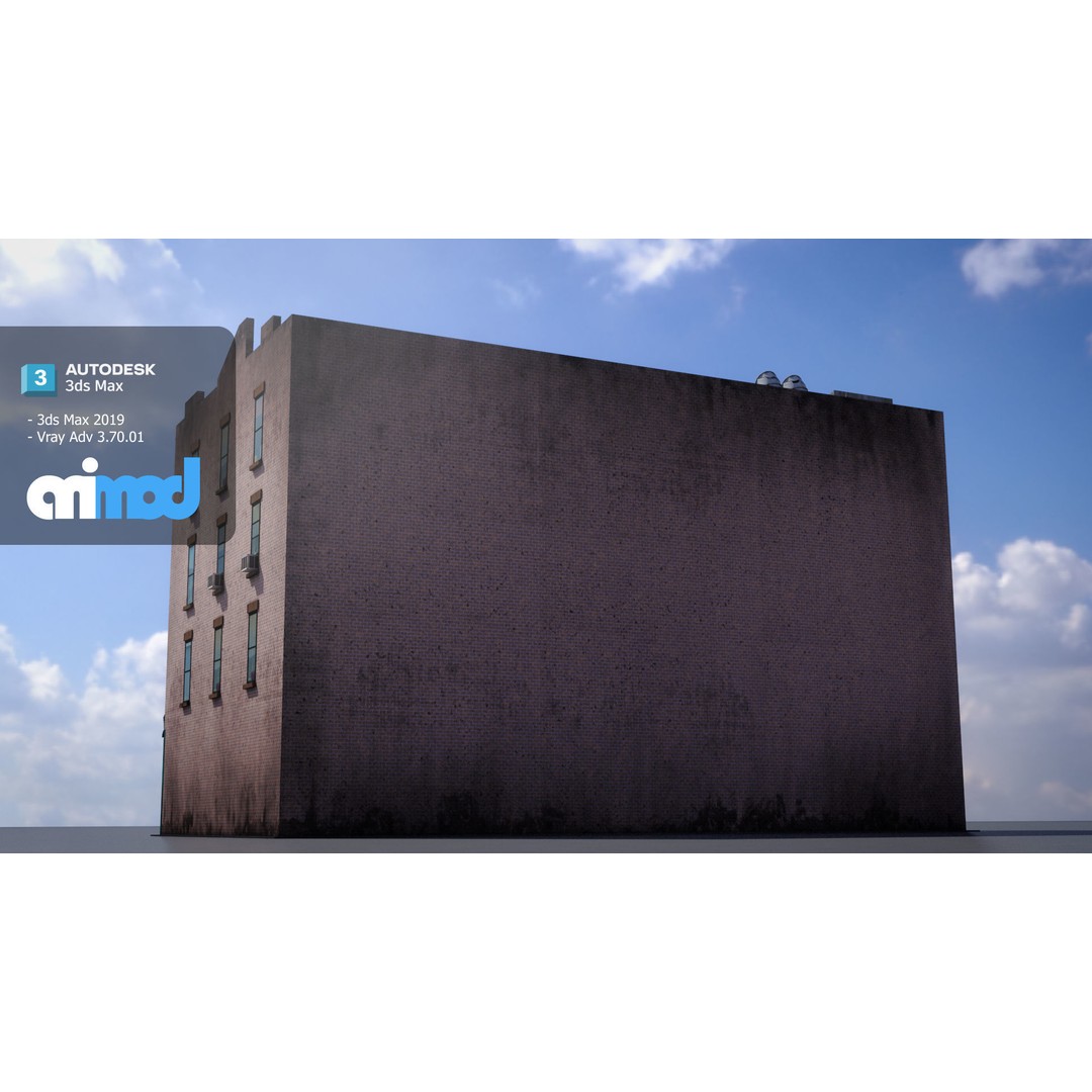 US Apartment Building 3D Model – Detailed Exterior Asset, FBX - View 4