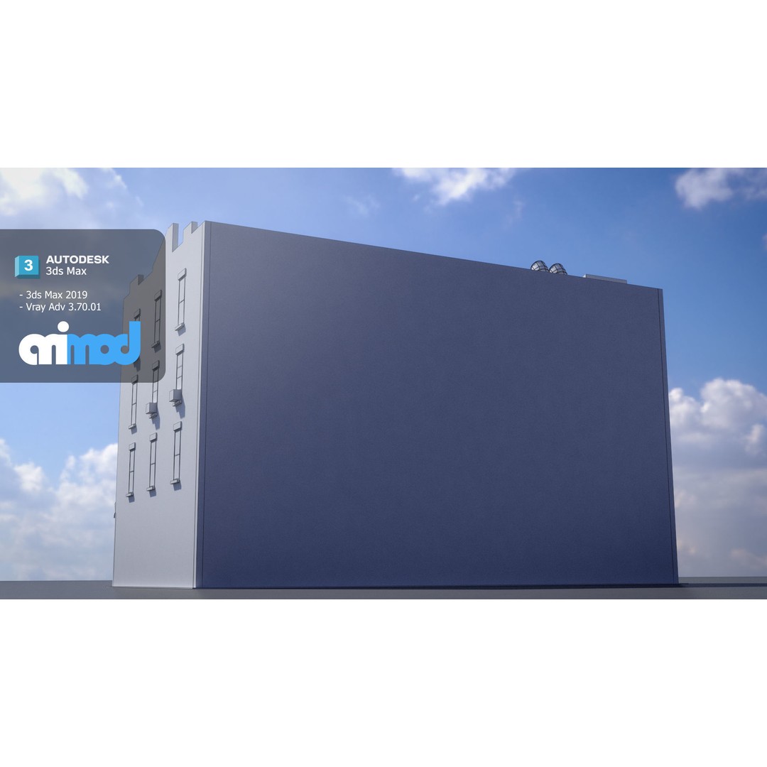 US Apartment Building 3D Model – Detailed Exterior Asset, FBX - View 9