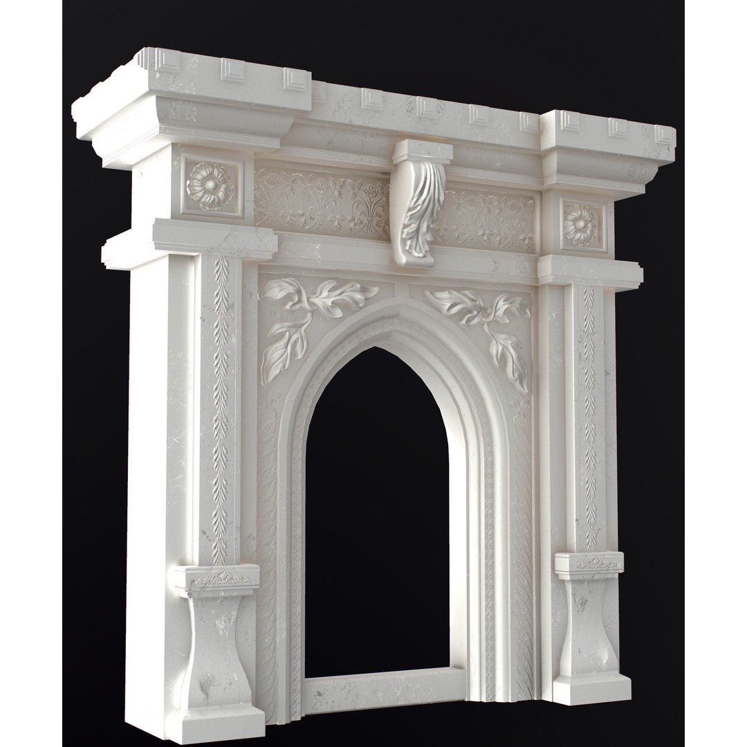 Antique Stone Arch 3D Model – Low Poly Game Asset, FBX, PBR Textures