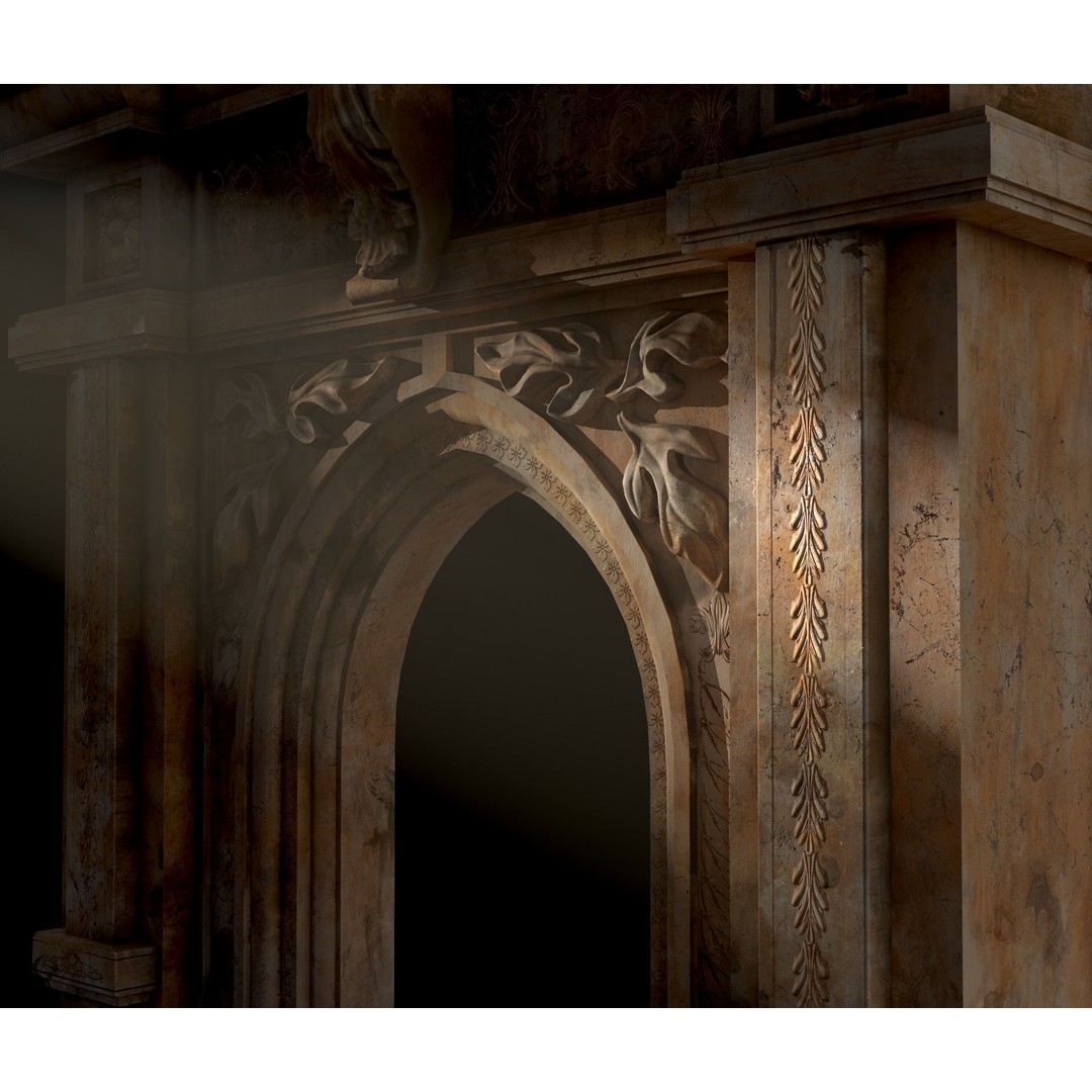 Antique Stone Arch 3D Model – Low Poly Game Asset, FBX, PBR Textures - View 15