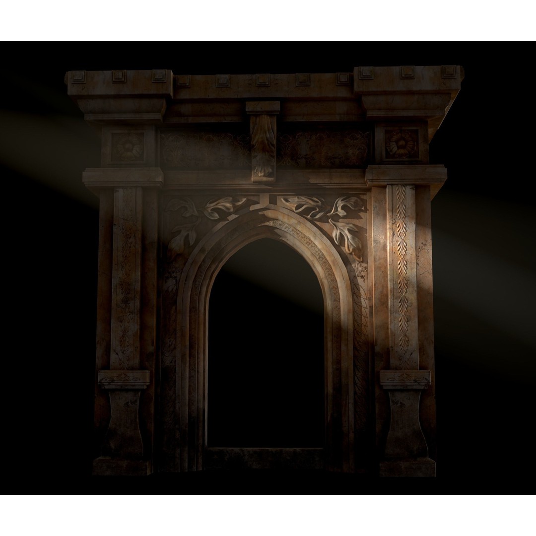 Antique Stone Arch 3D Model – Low Poly Game Asset, FBX, PBR Textures - View 16