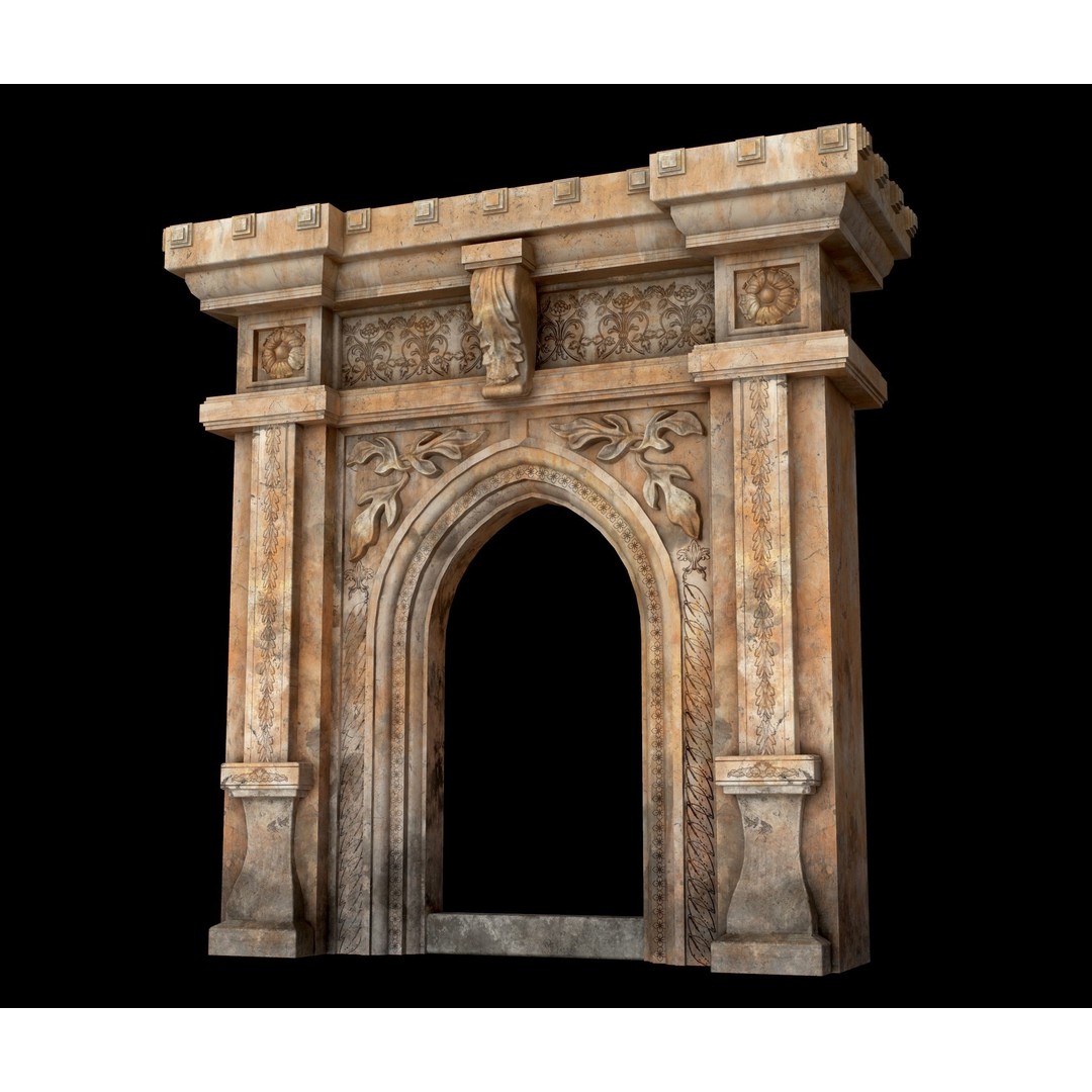 Antique Stone Arch 3D Model – Low Poly Game Asset, FBX, PBR Textures - View 17