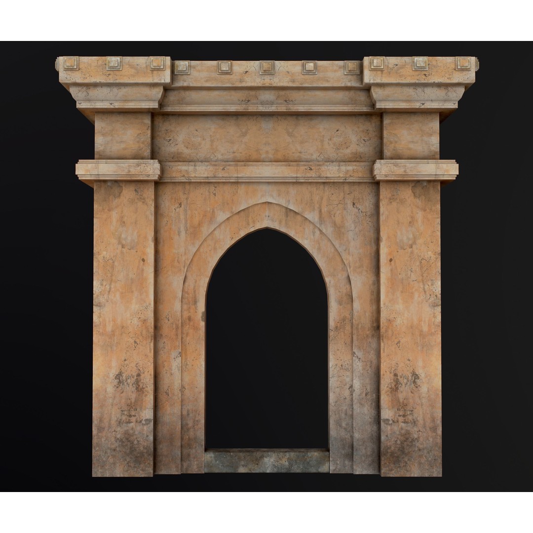 Antique Stone Arch 3D Model – Low Poly Game Asset, FBX, PBR Textures - View 18