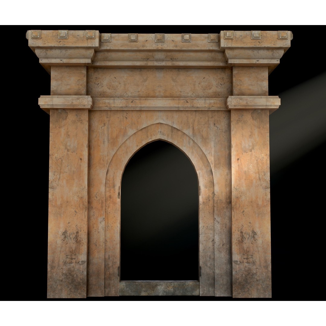 Antique Stone Arch 3D Model – Low Poly Game Asset, FBX, PBR Textures - View 22