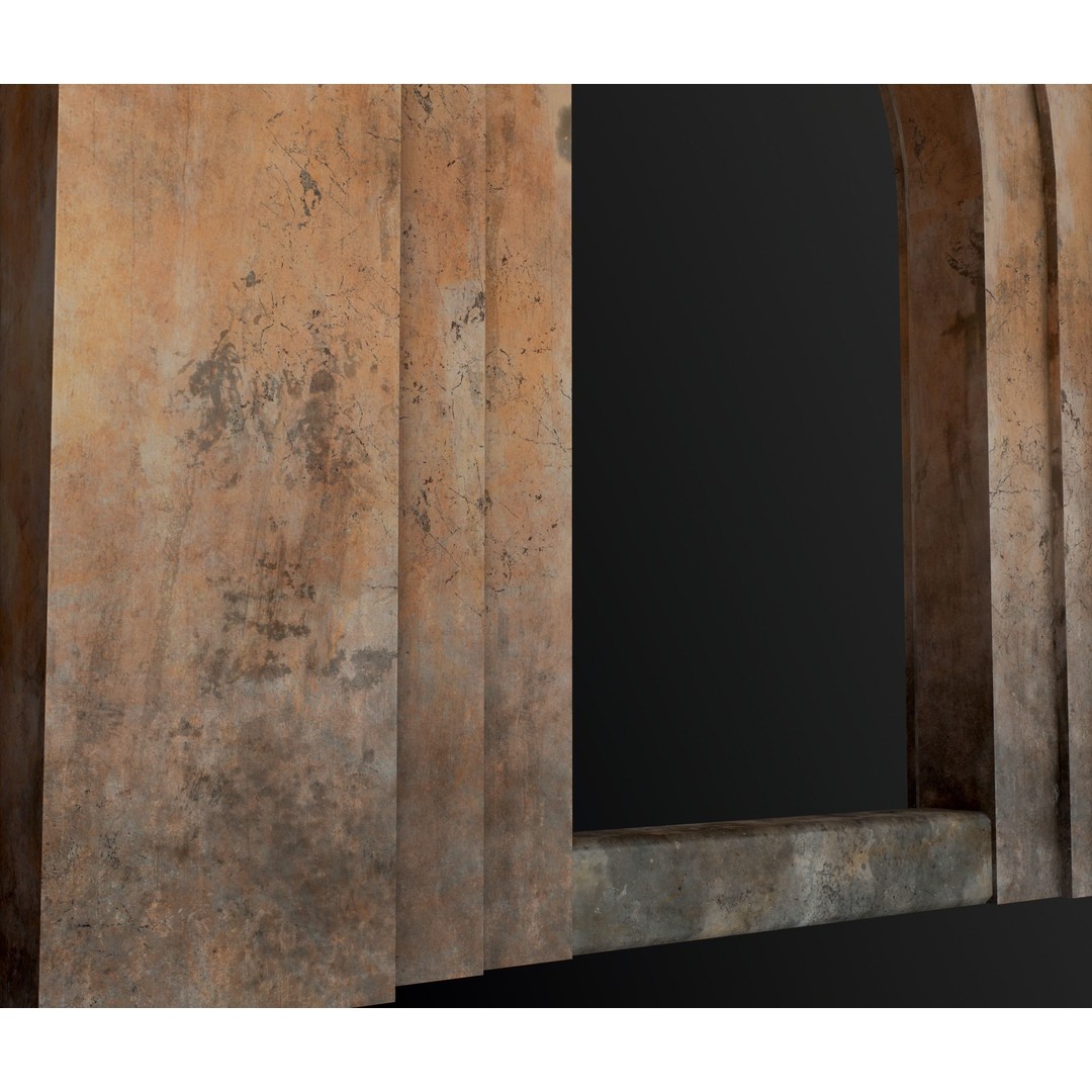 Antique Stone Arch 3D Model – Low Poly Game Asset, FBX, PBR Textures - View 26