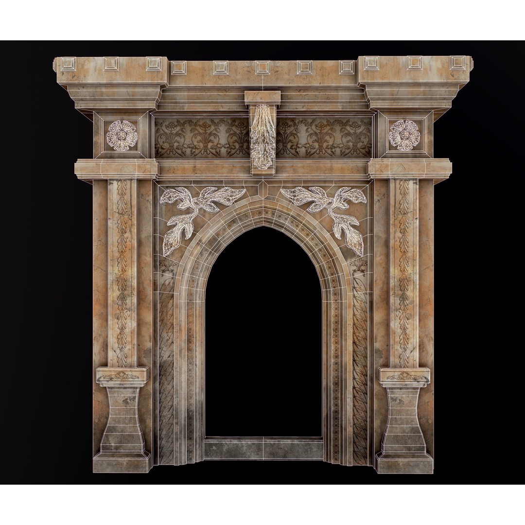 Antique Stone Arch 3D Model – Low Poly Game Asset, FBX, PBR Textures - View 29