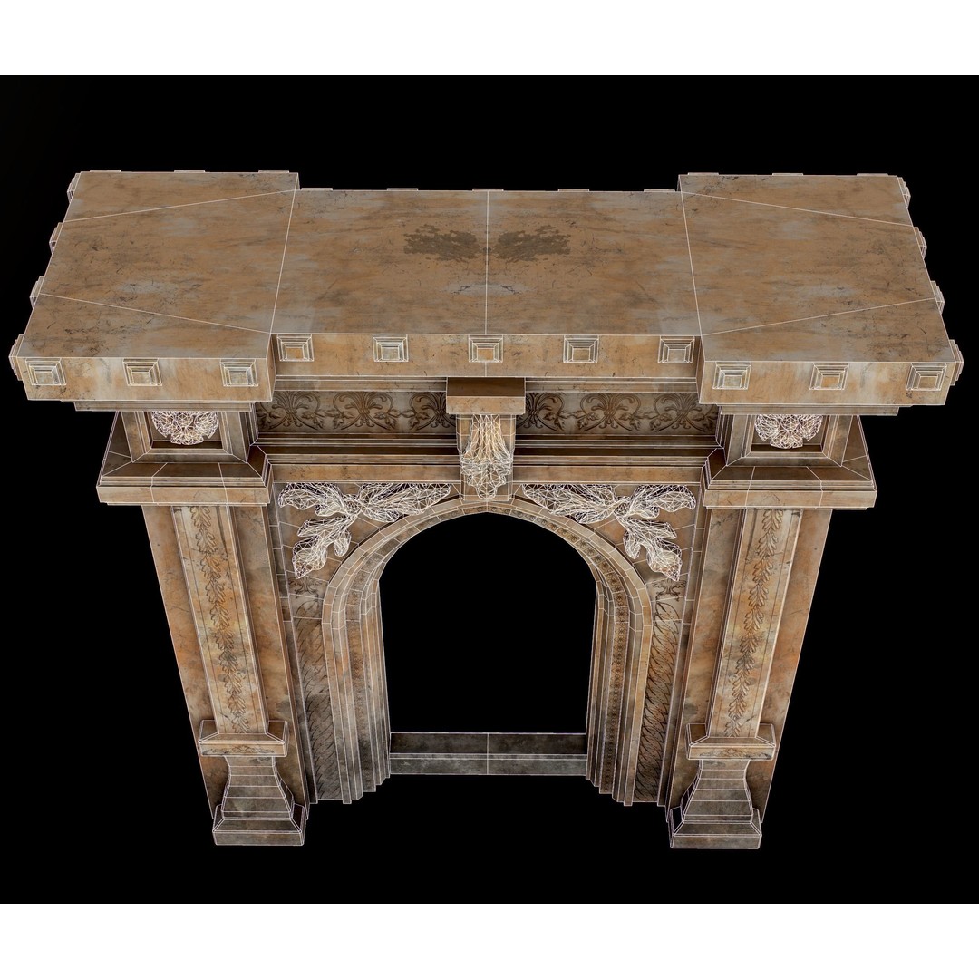 Antique Stone Arch 3D Model – Low Poly Game Asset, FBX, PBR Textures - View 31
