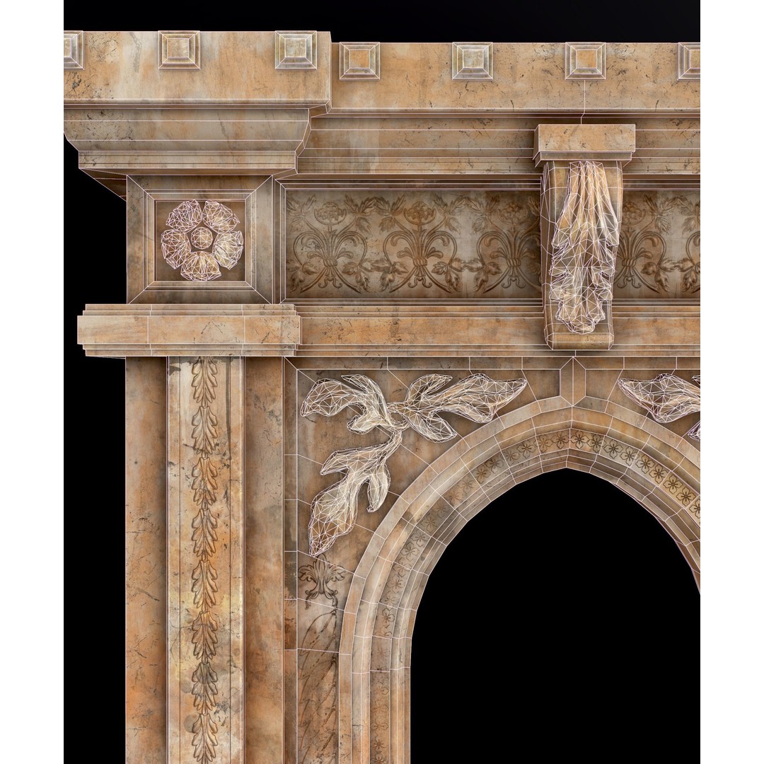 Antique Stone Arch 3D Model – Low Poly Game Asset, FBX, PBR Textures - View 37