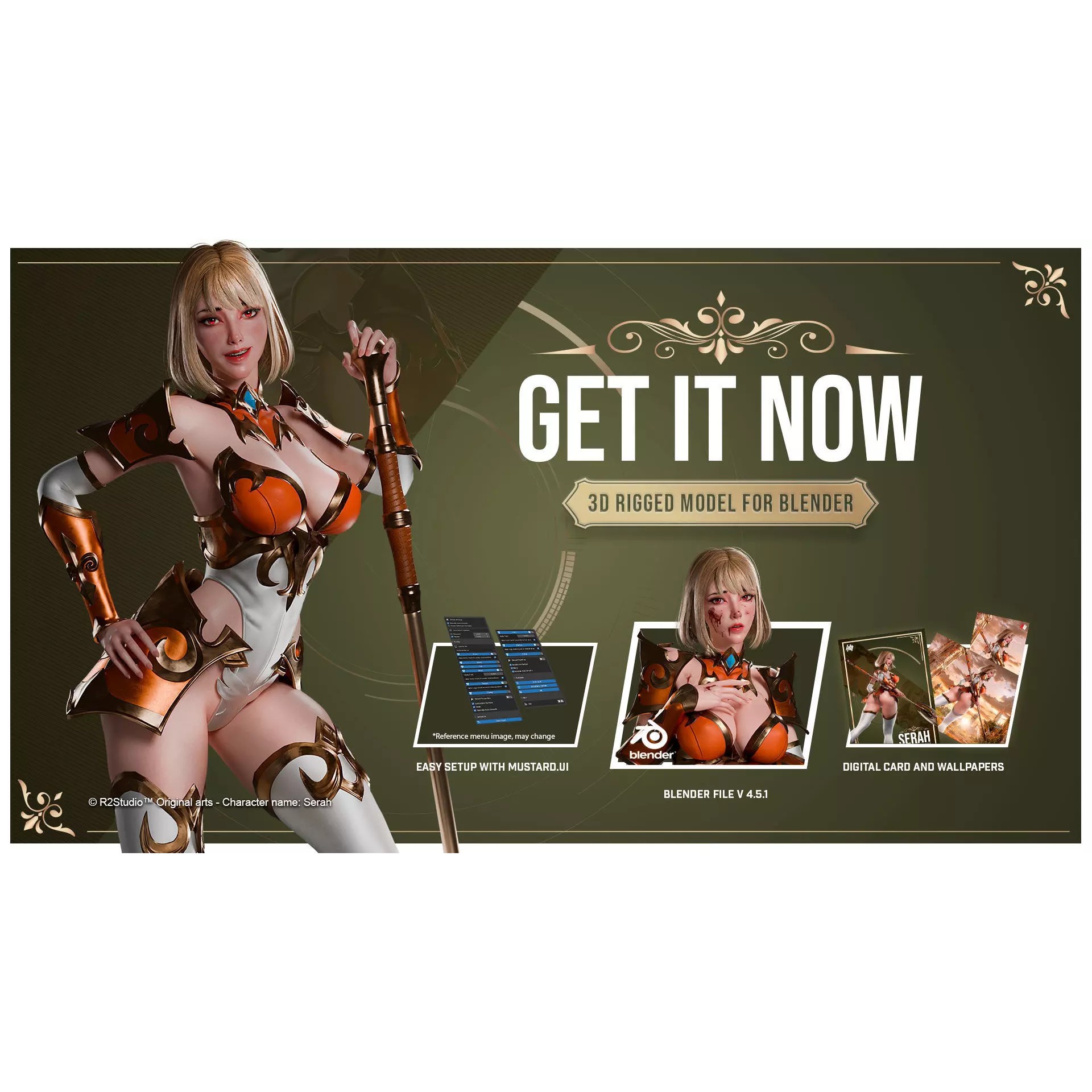 Serah - Low-Poly Game-Ready 3D Model