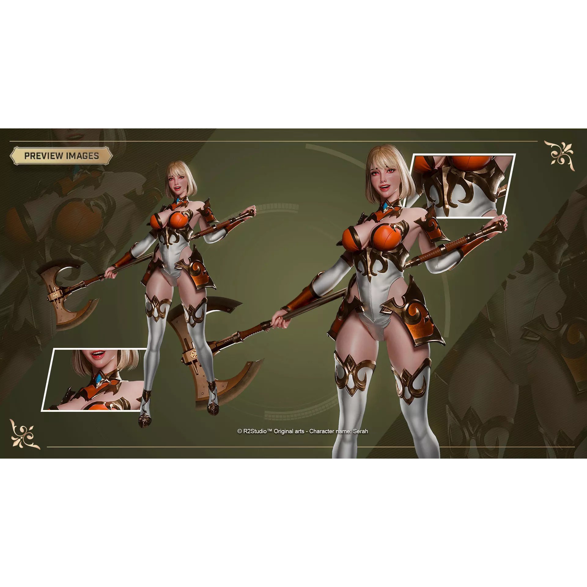 Serah - Low-Poly Game-Ready 3D Model - View 4