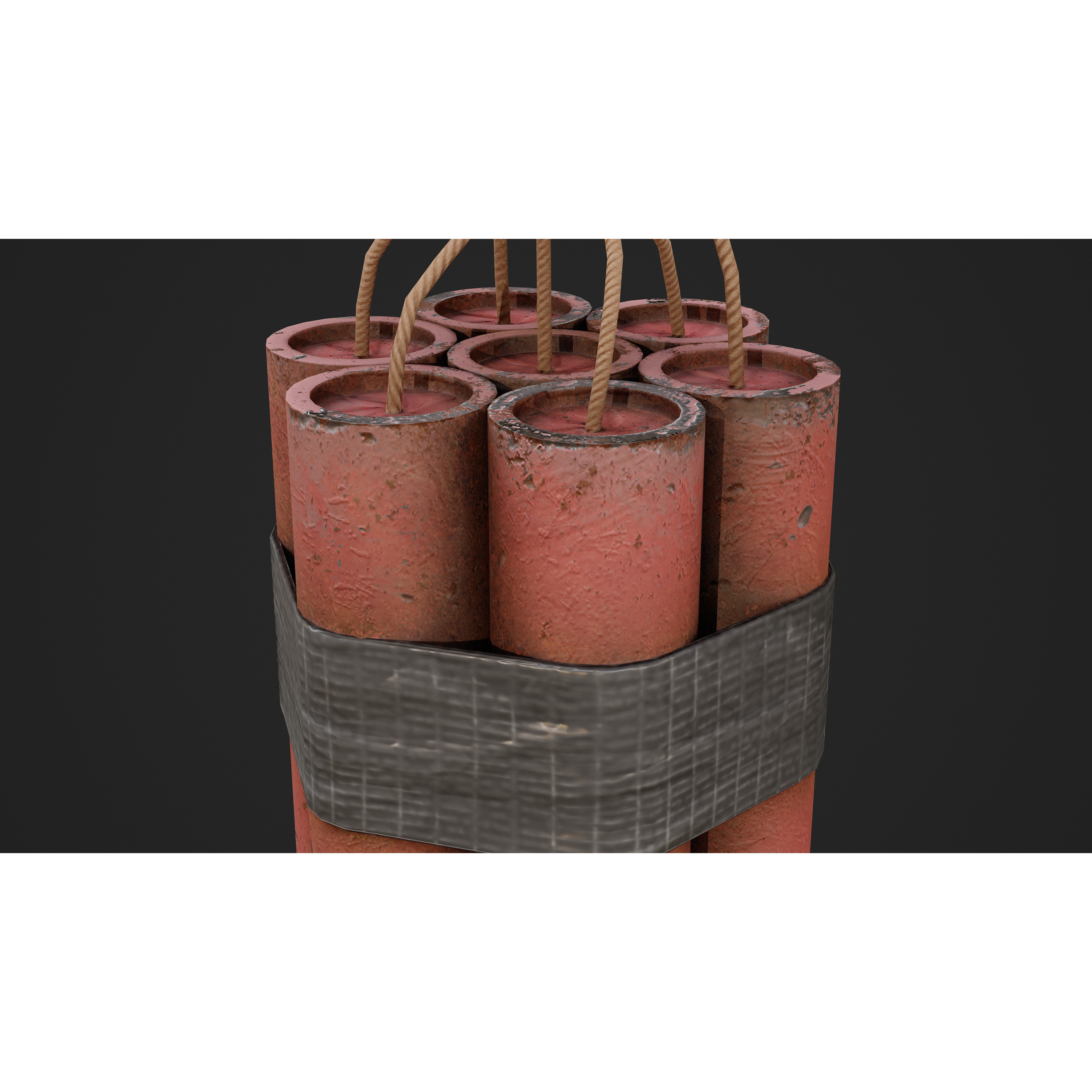 Dynamite Pack - Low-Poly Game-Ready 3D Model - View 4