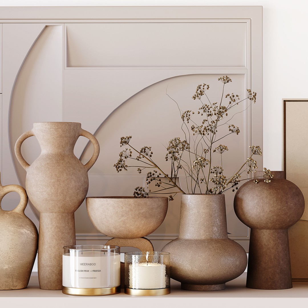 Decorative Vase 3D Model – Low Poly PBR Asset for Interior Design - View 11