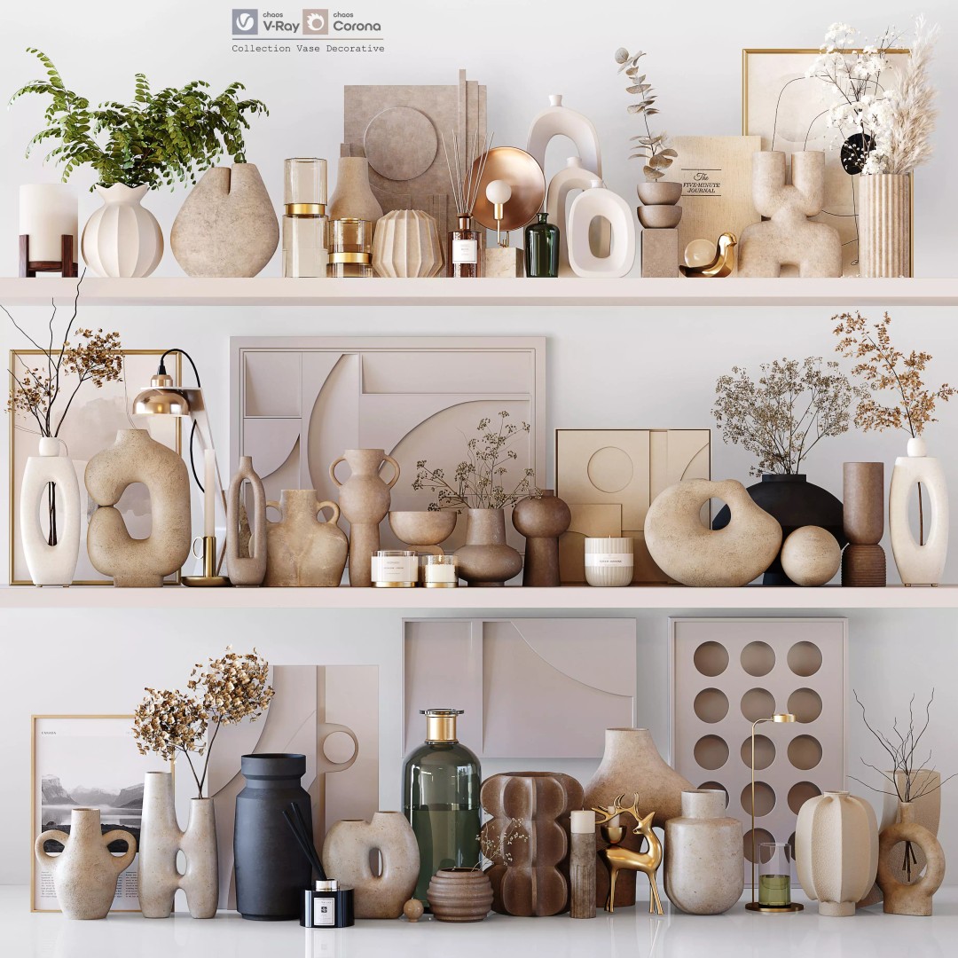 Decorative Vase 3D Model – Low Poly PBR Asset for Interior Design - View 2