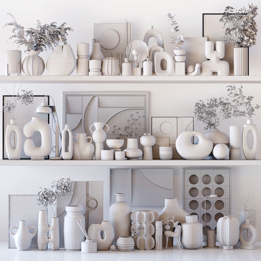 Decorative Vase 3D Model – Low Poly PBR Asset for Interior Design - View 8