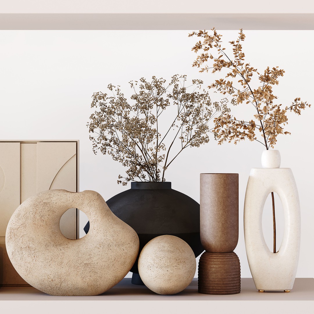 Decorative Vase 3D Model – Low Poly PBR Asset for Interior Design - View 9