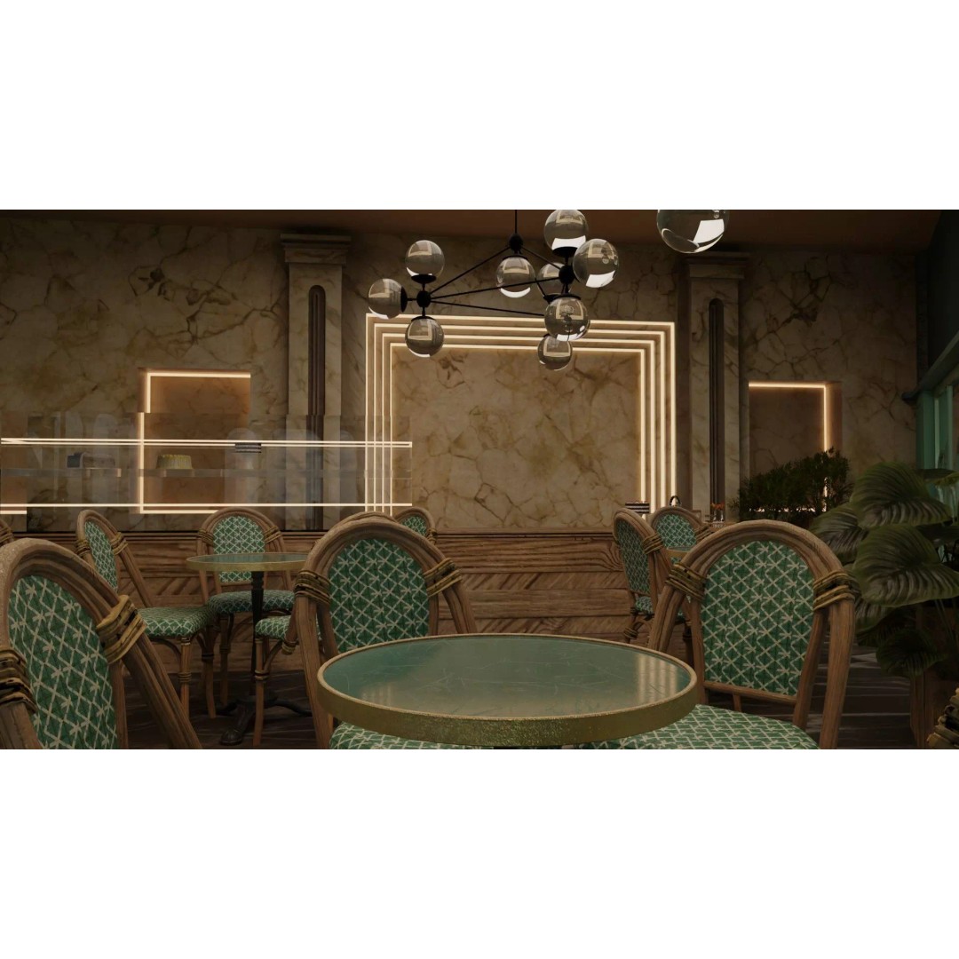 La Marquise Cafe 3D Model – Realistic Street Scene, PBR Textures, Multiple Formats - View 23