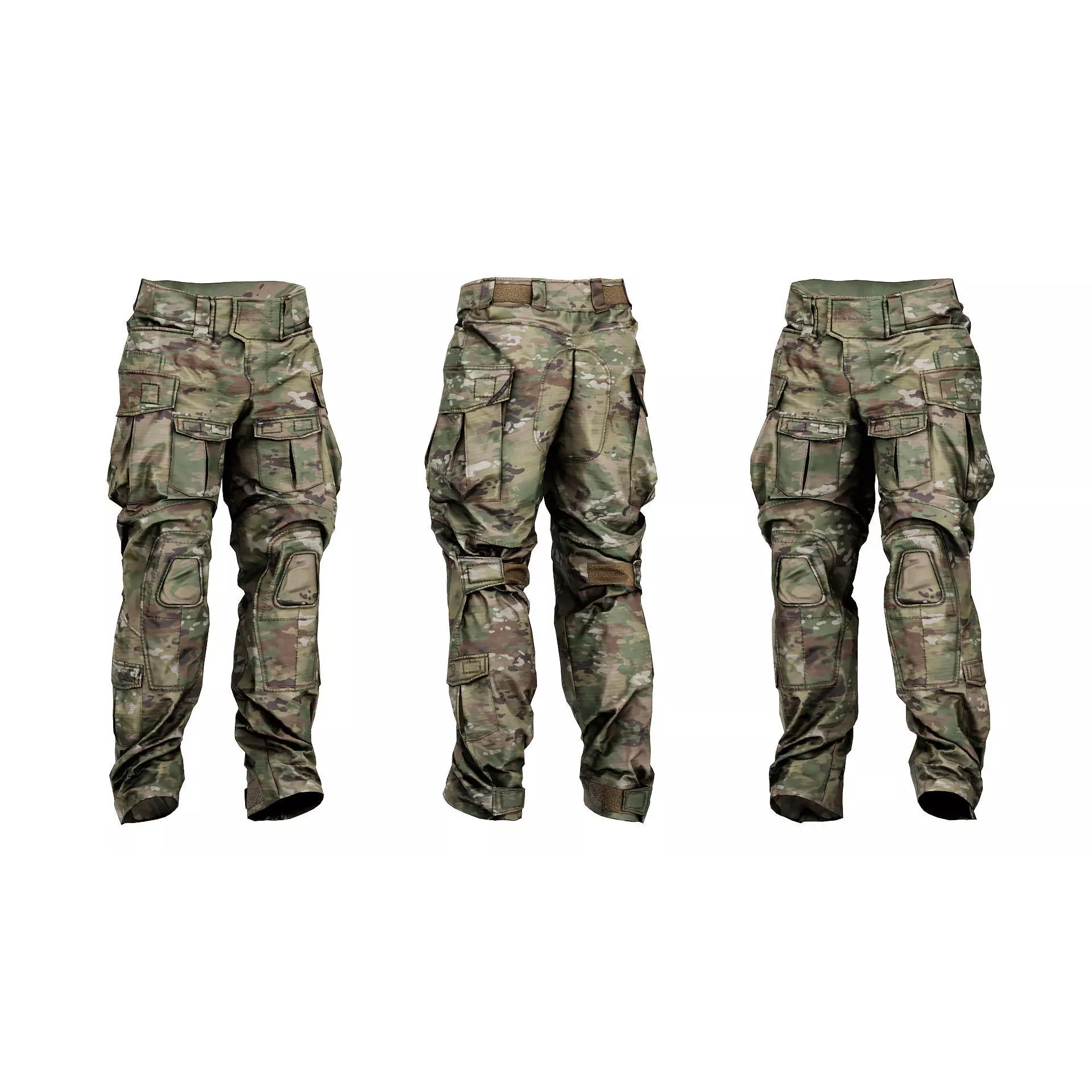 CRYE Precision Combat Uniform G3 - Low-Poly Game-Ready 3D Model - View 7