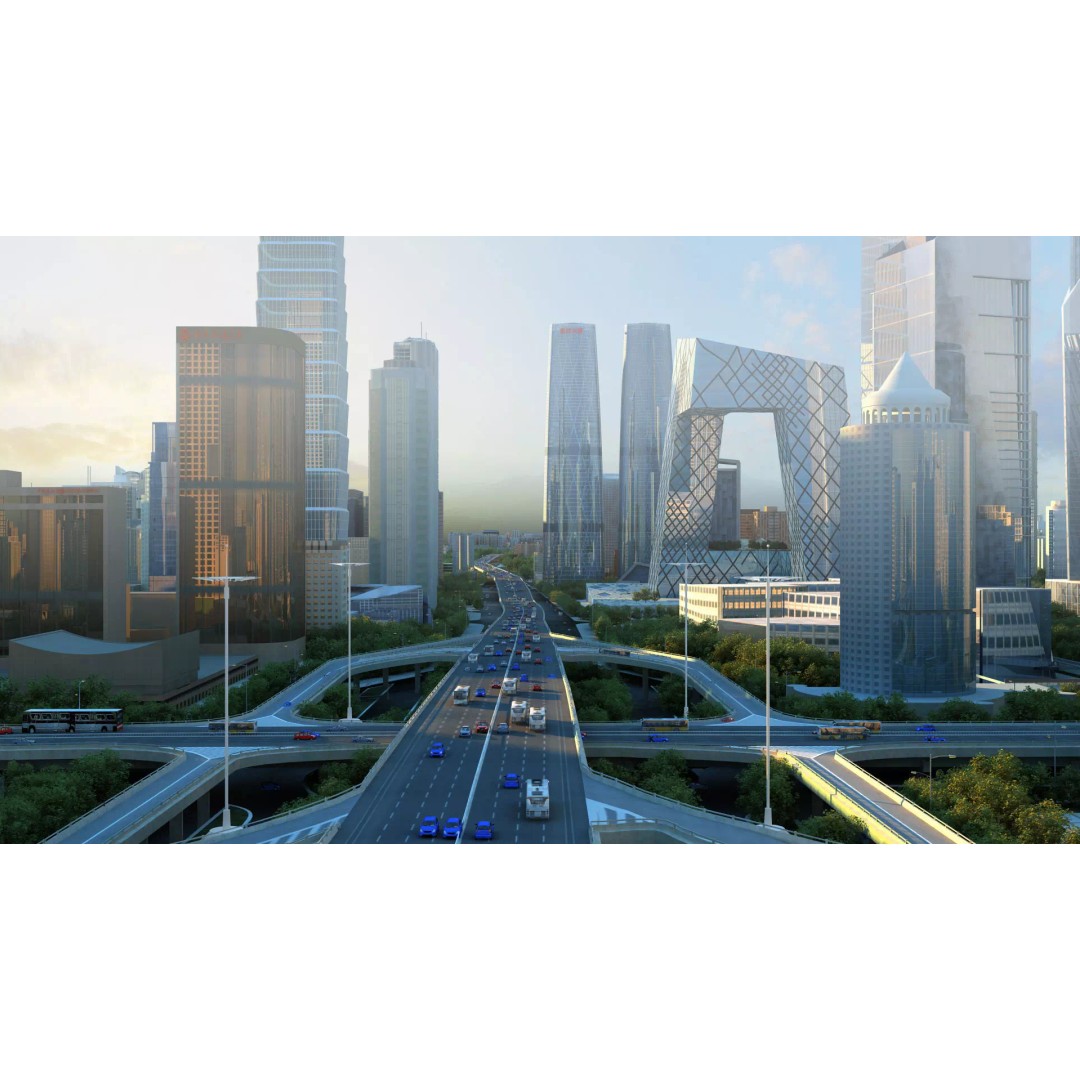 Beijing Cityscape 3D Model – Detailed Urban Landscape, FBX, OBJ - View 2