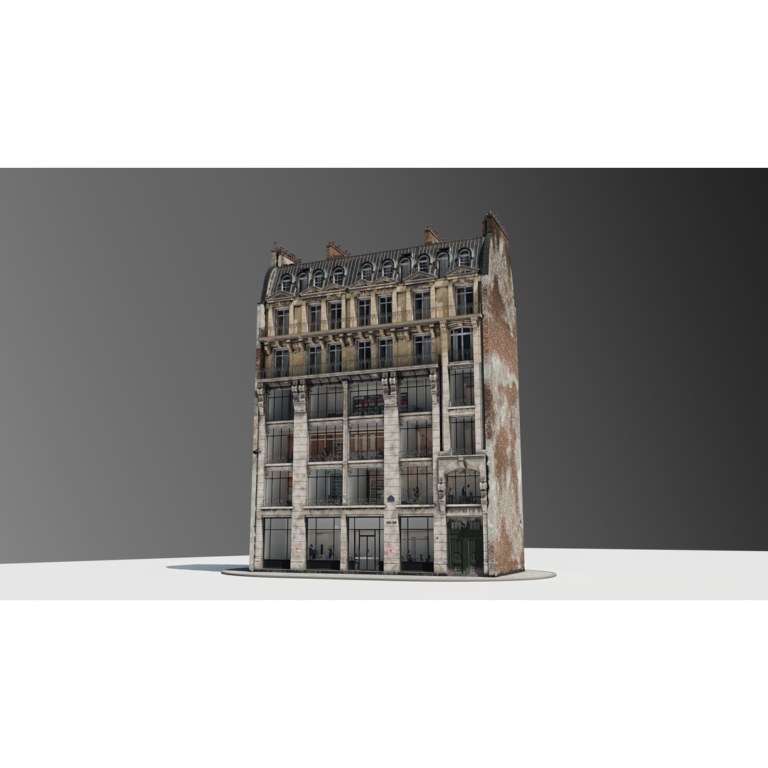 Parisian Commercial Residence 3D Model – Realistic Architecture, Blender & FBX - View 18