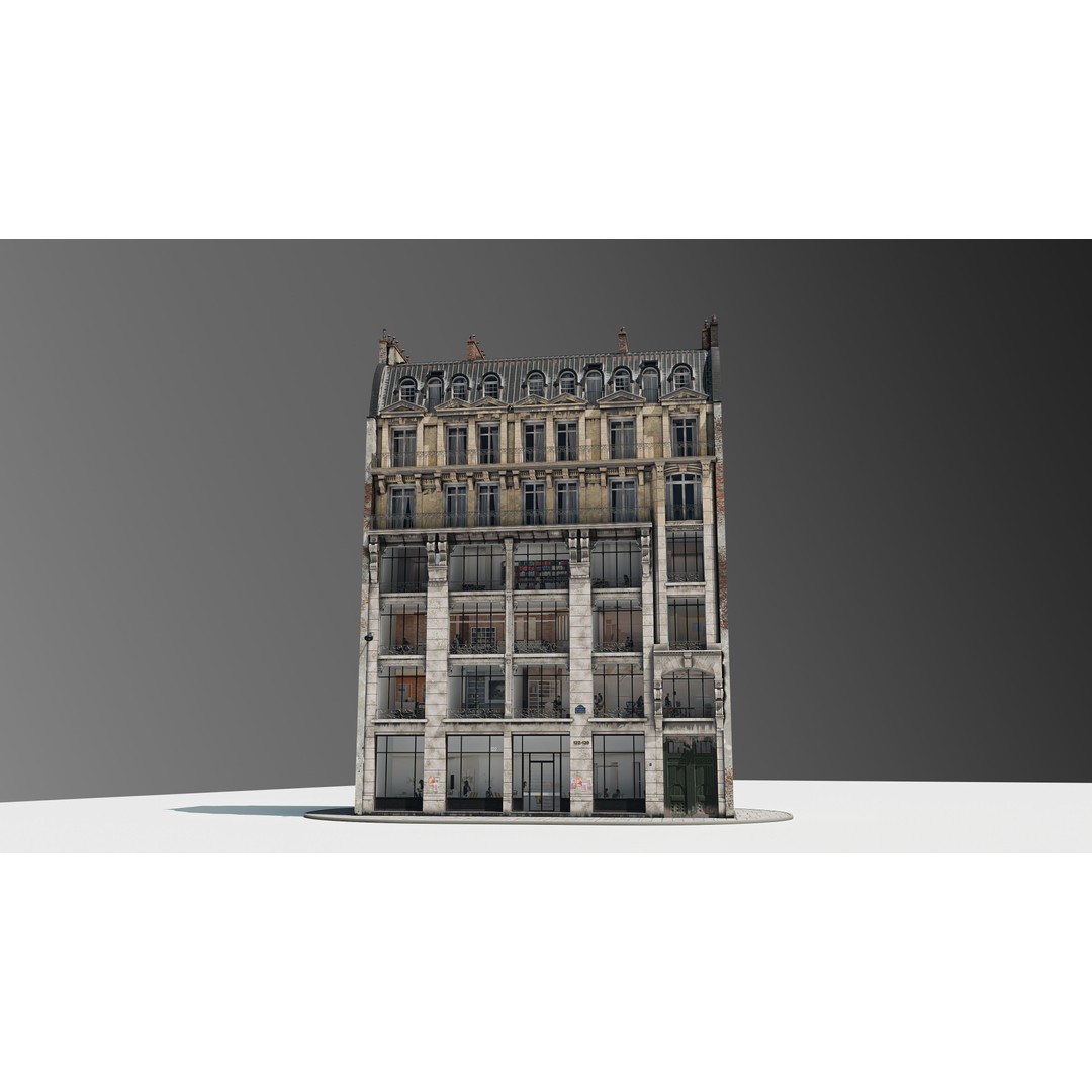 Parisian Commercial Residence 3D Model – Realistic Architecture, Blender & FBX - View 19